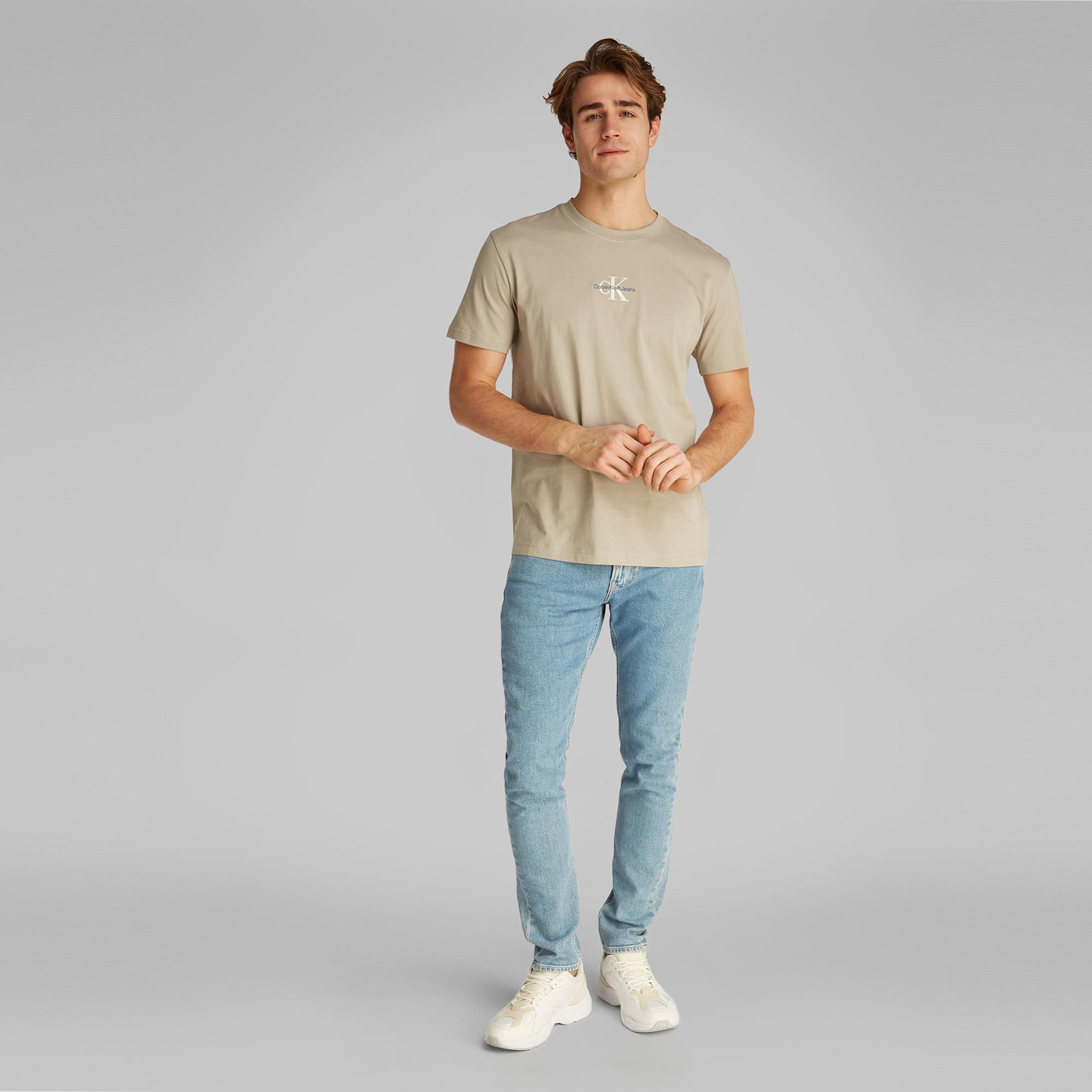 Calvin Klein Monologo Erkek Bej T-Shirt