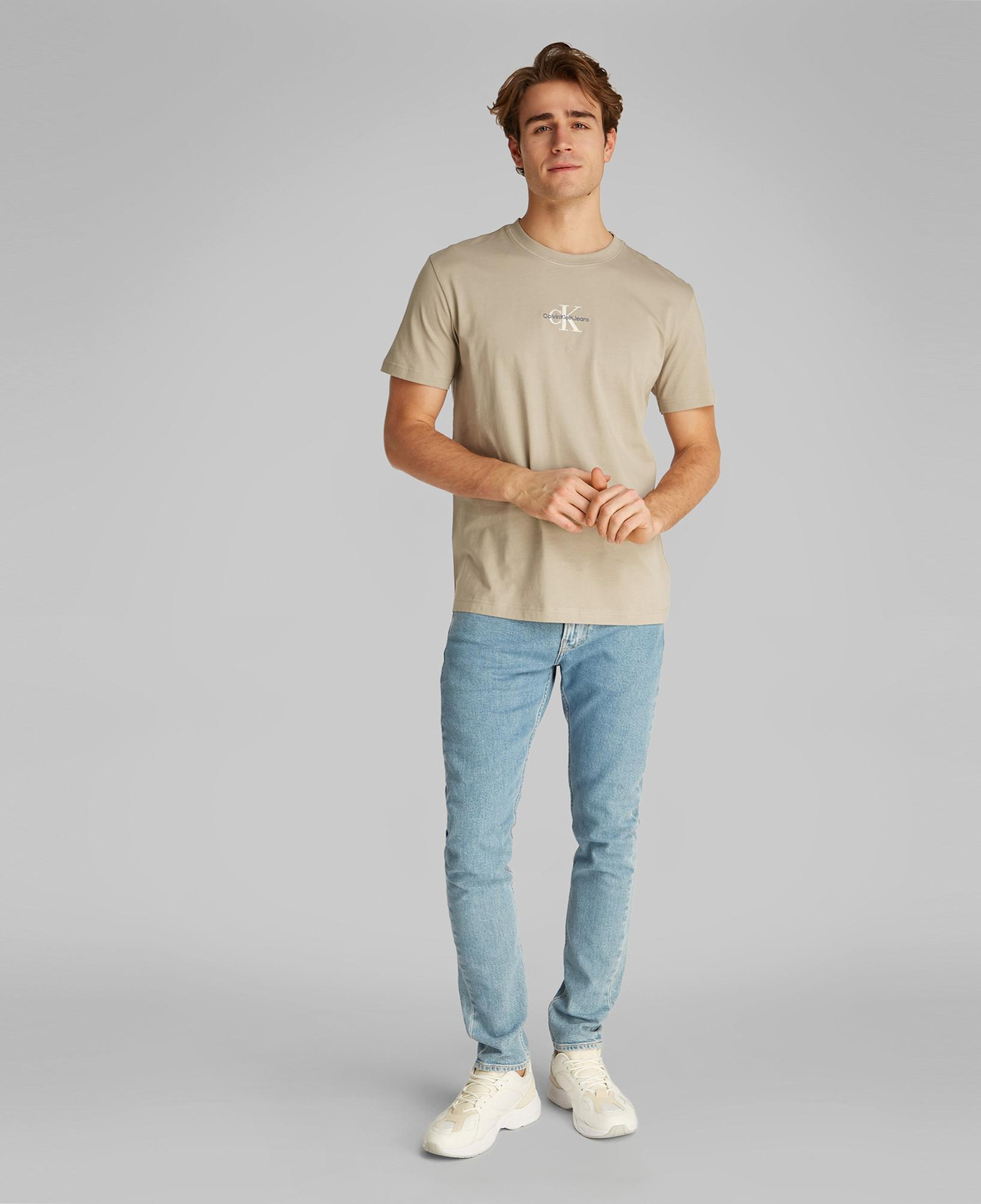 Calvin Klein Monologo Erkek Bej T-Shirt