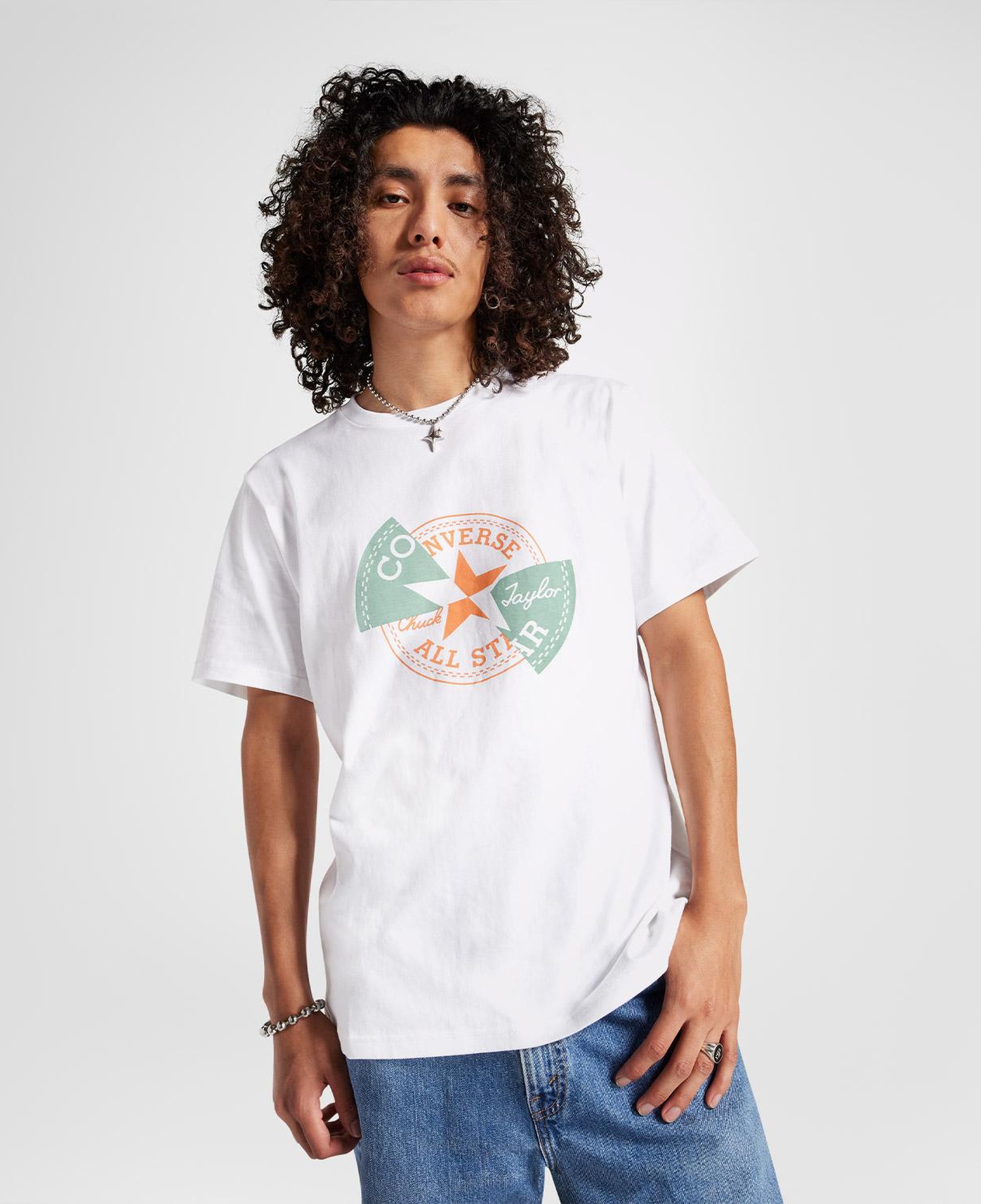 Converse Distorted Erkek Beyaz T-Shirt