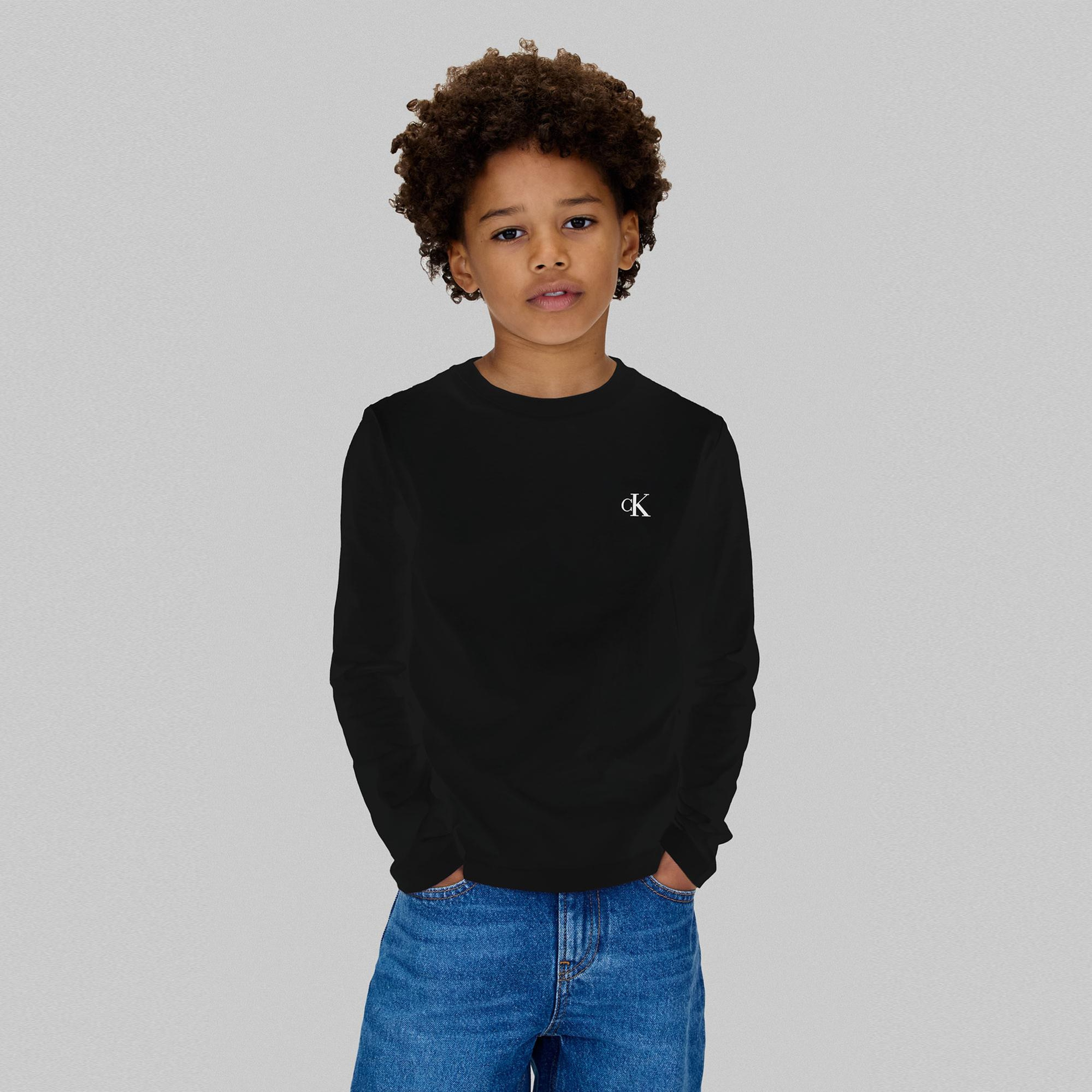 Calvin Klein 2'li Chest Mono  Çocuk Siyah T-Shirt