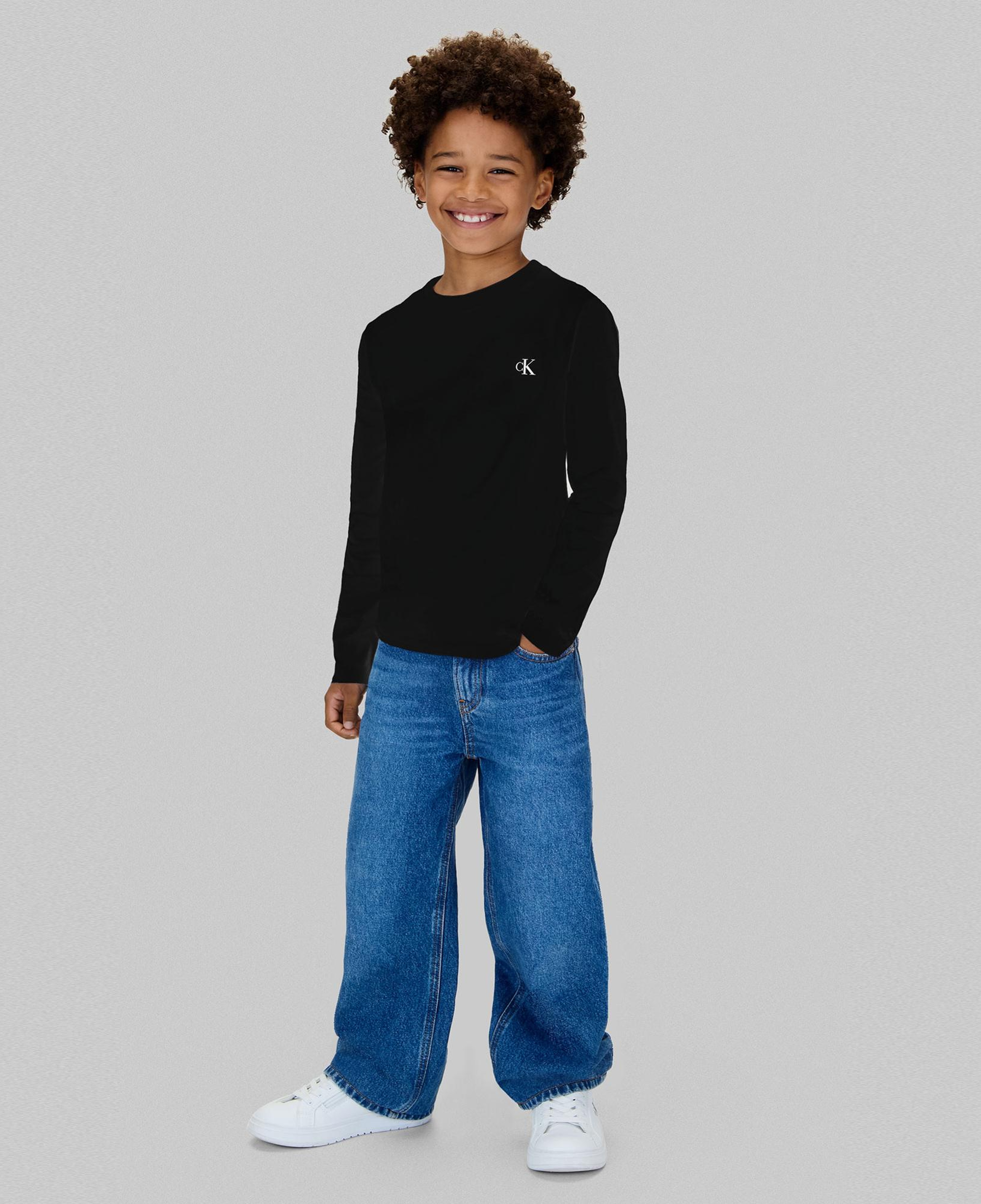 Calvin Klein 2'li Chest Mono  Çocuk Siyah T-Shirt