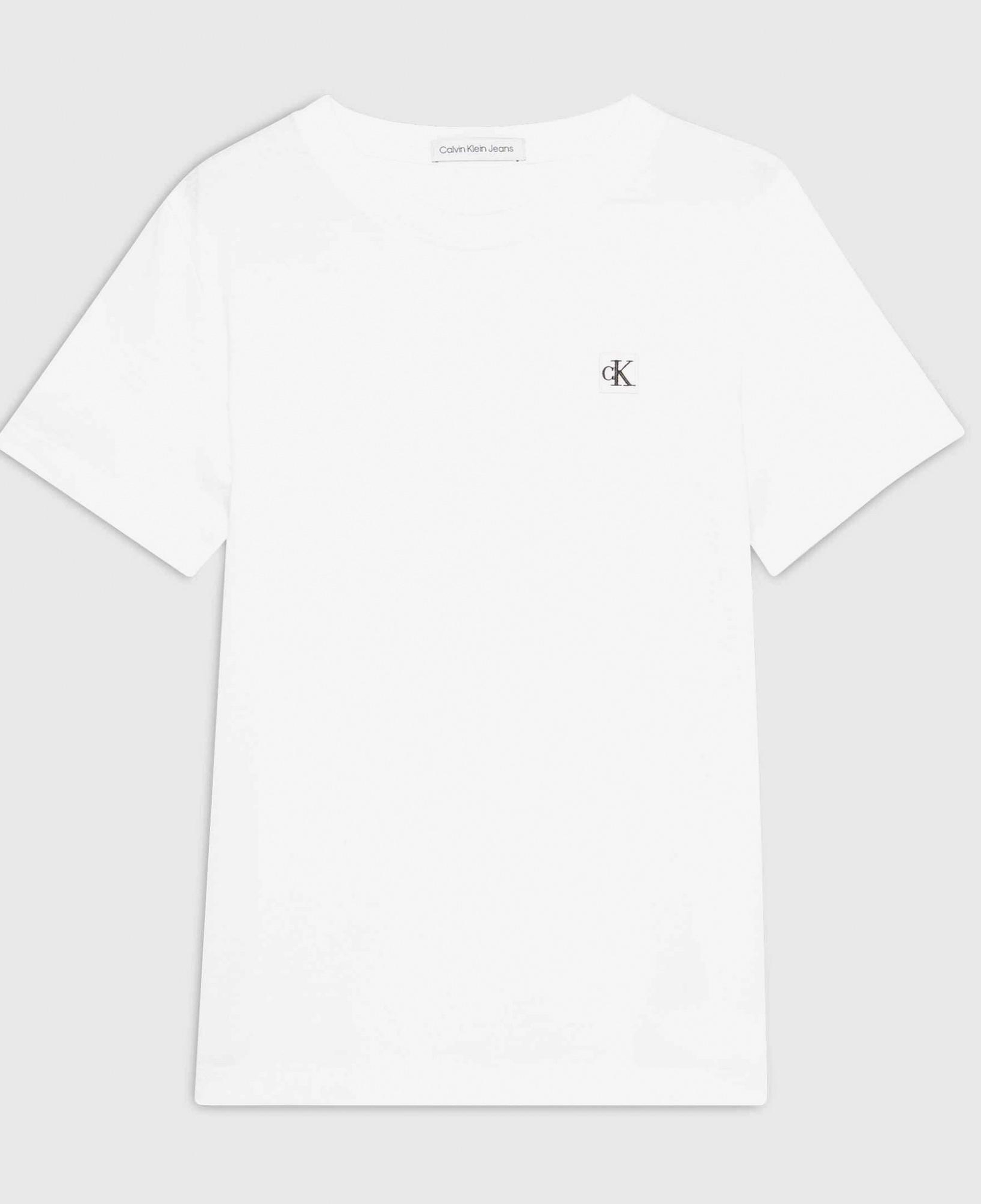 Calvin Klein Jeans Square Badge Çocuk Beyaz T-Shirt