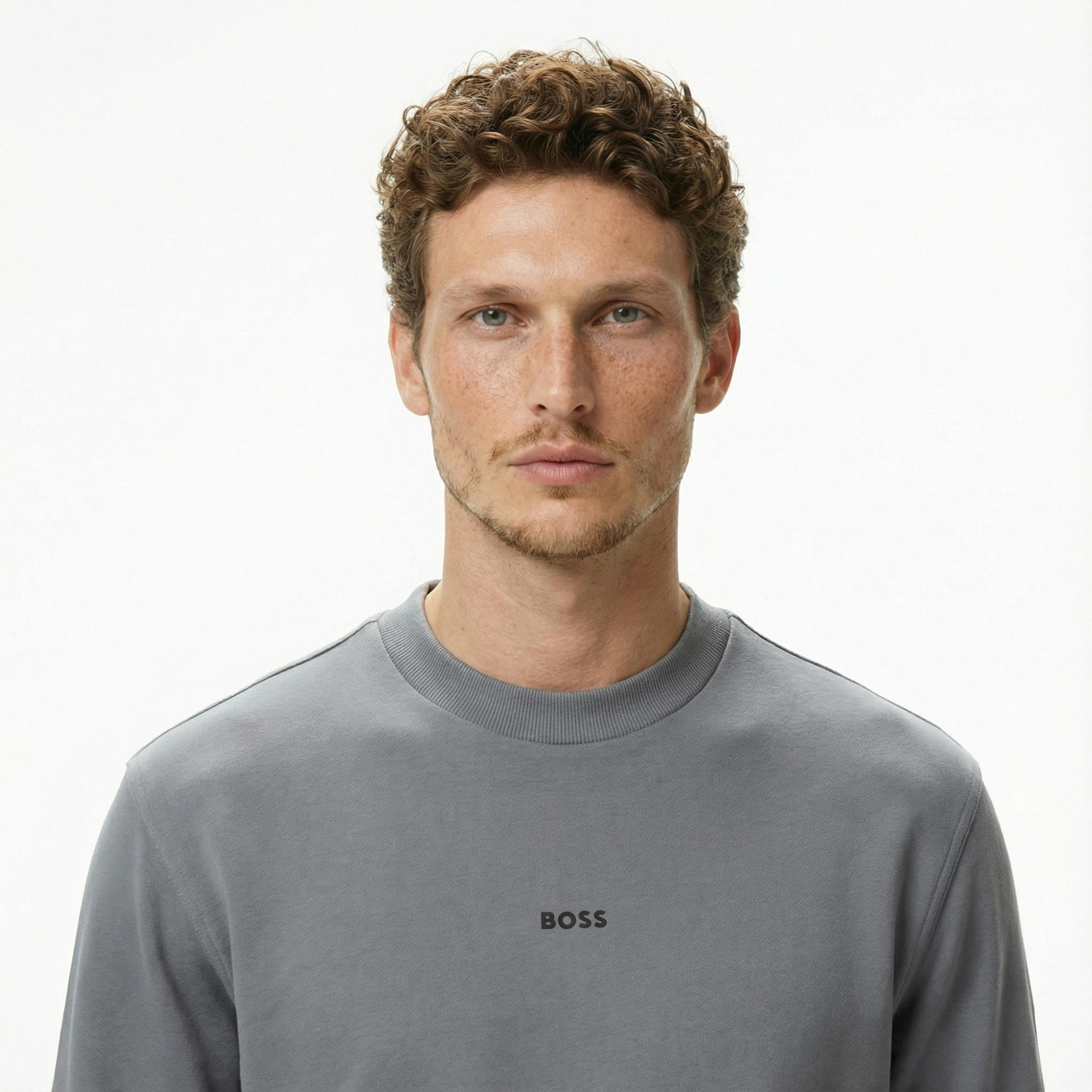 Boss Erkek Gri Sweatshirt