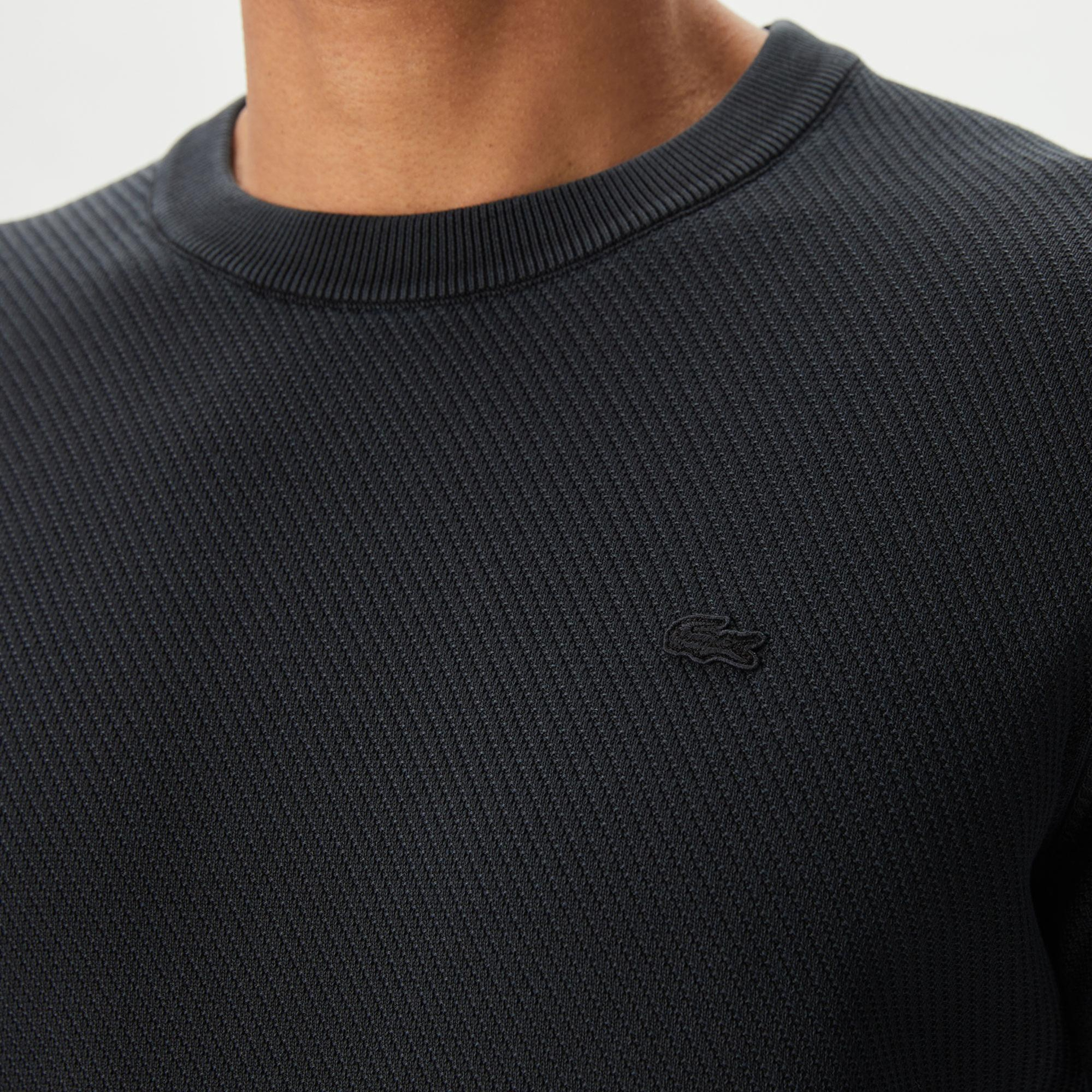 Lacoste Erkek Regular Fit Bisiklet Yaka Siyah Kazak