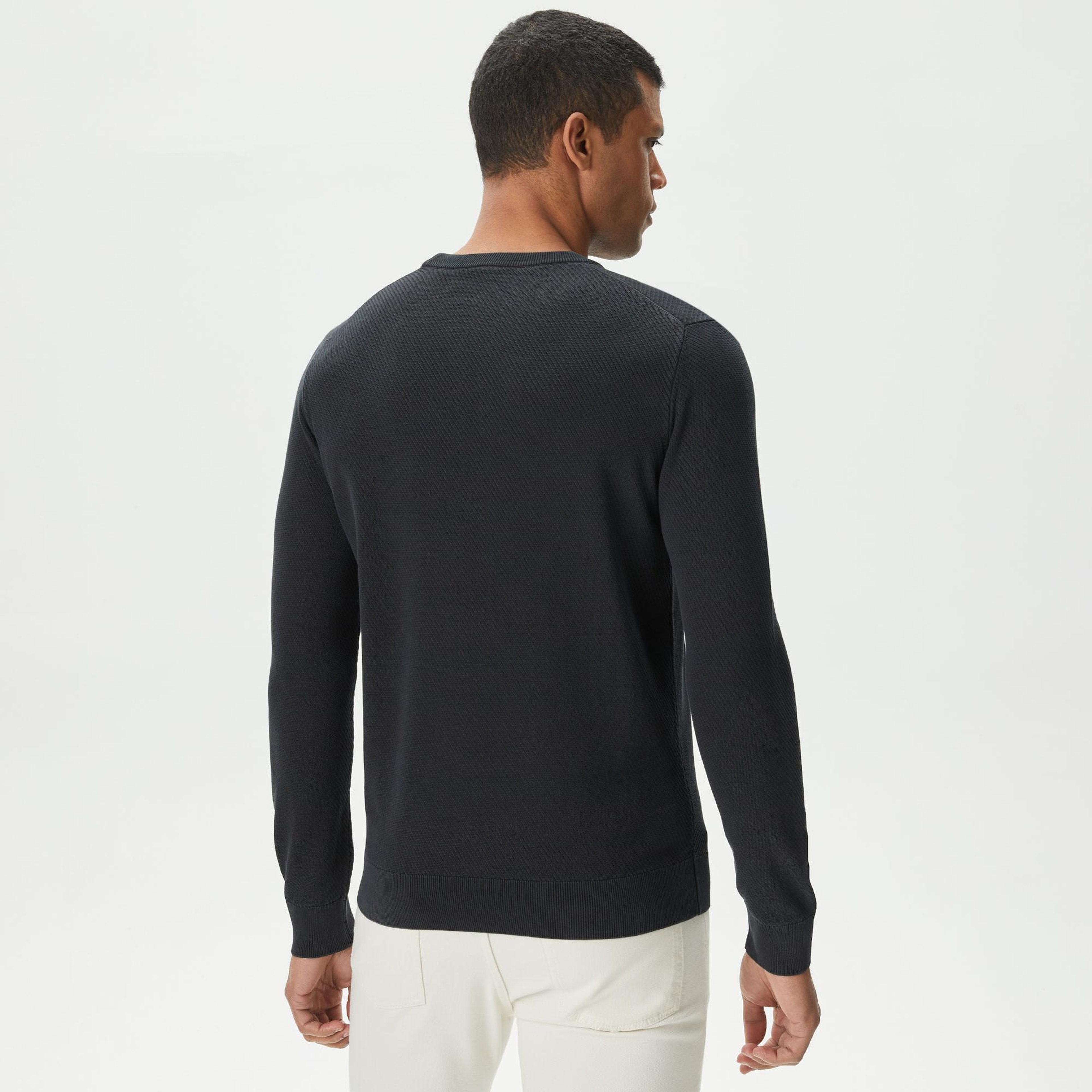 Lacoste Erkek Regular Fit Bisiklet Yaka Siyah Kazak