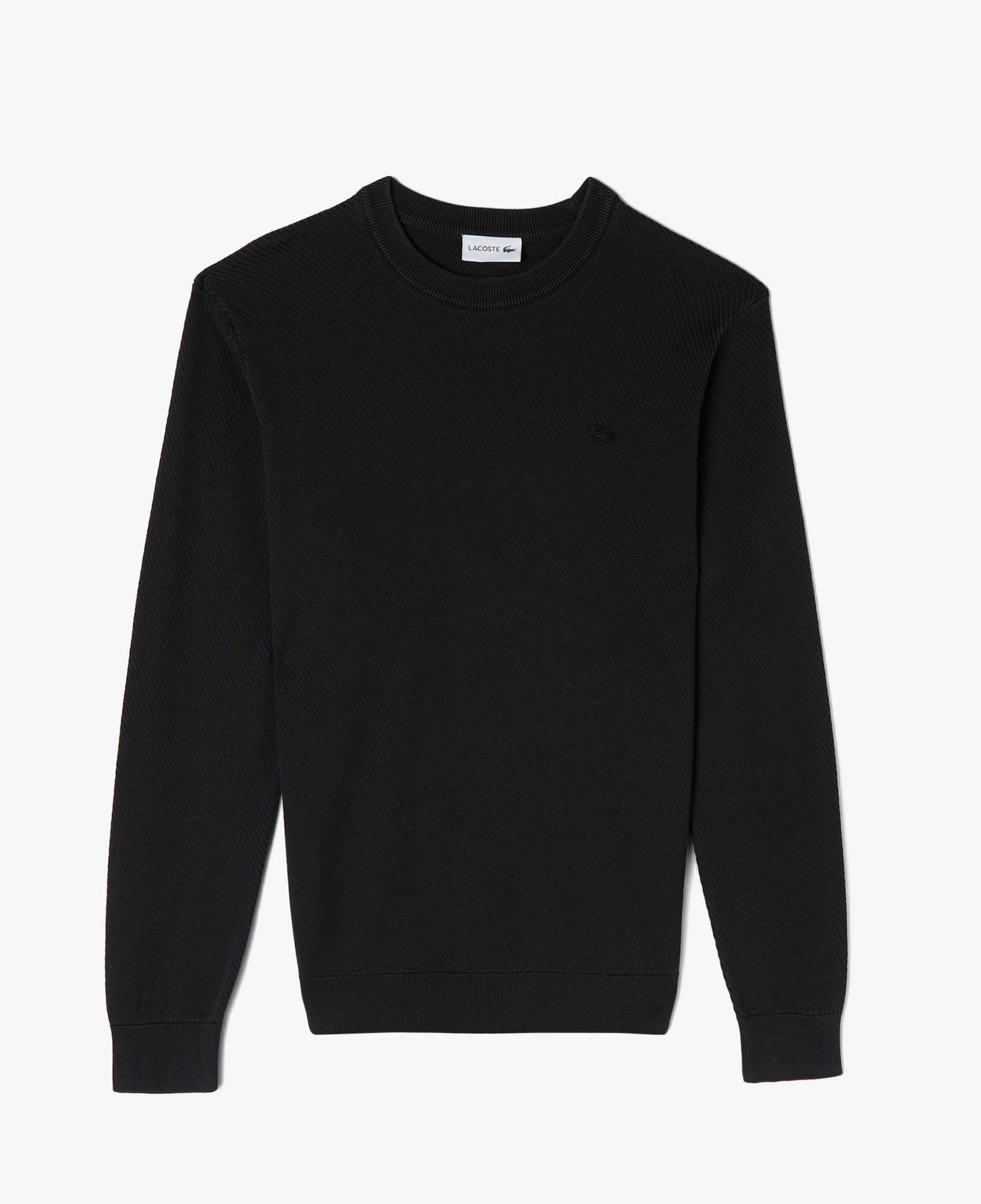 Lacoste Erkek Regular Fit Bisiklet Yaka Siyah Kazak