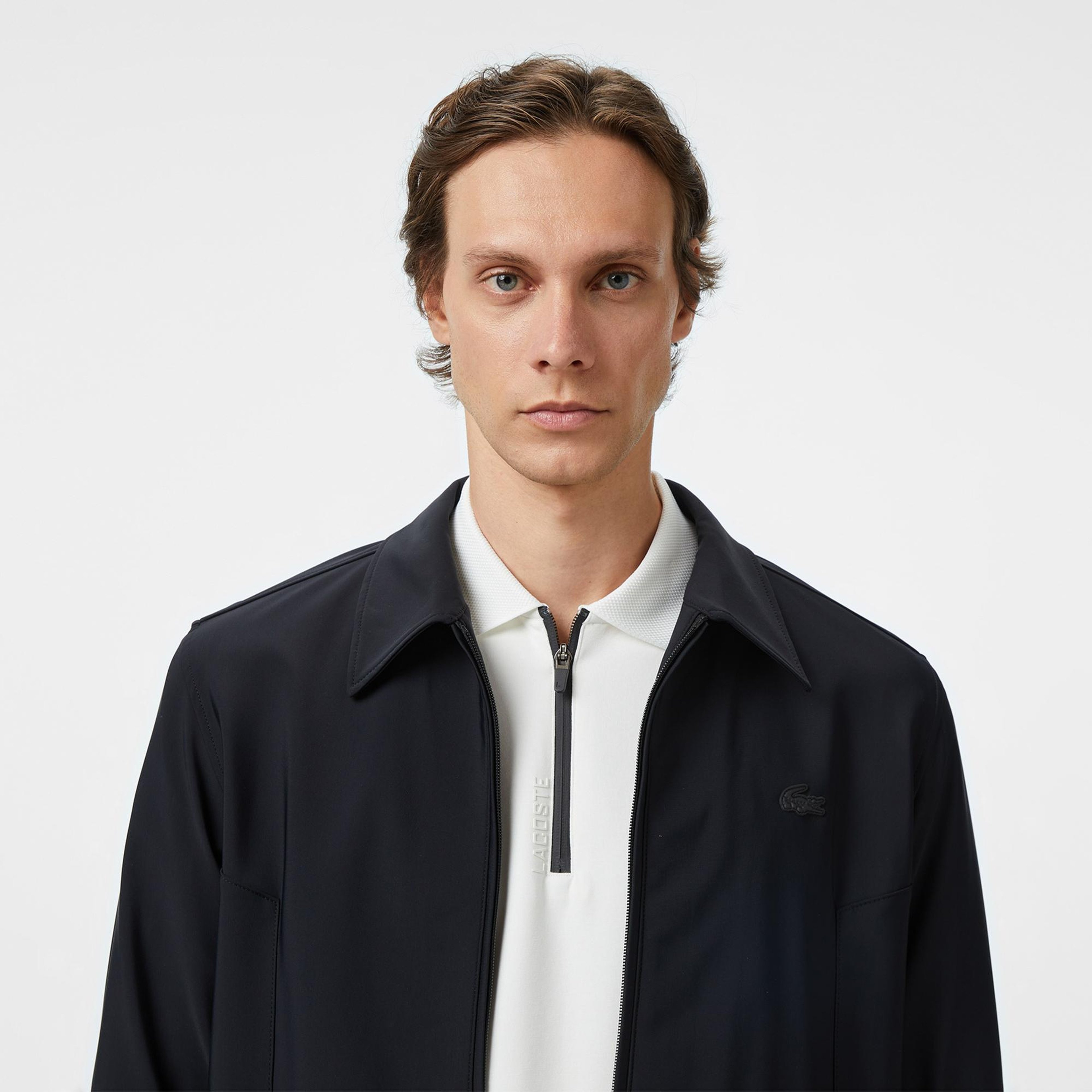 Lacoste Erkek Regular Fit Fermuarlı Siyah Ceket
