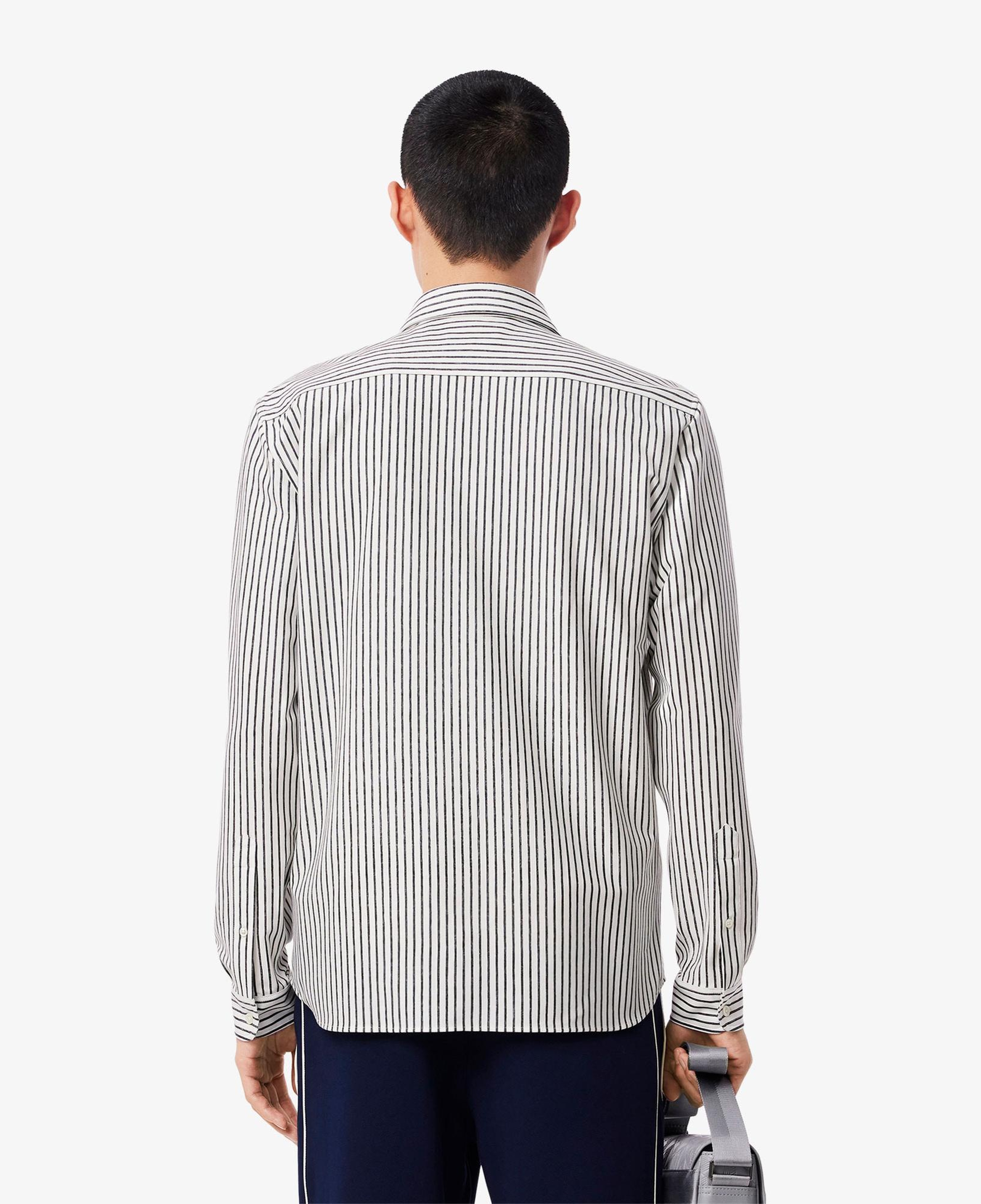 Lacoste Erkek Regular Fit Çizgili Beyaz Gömlek