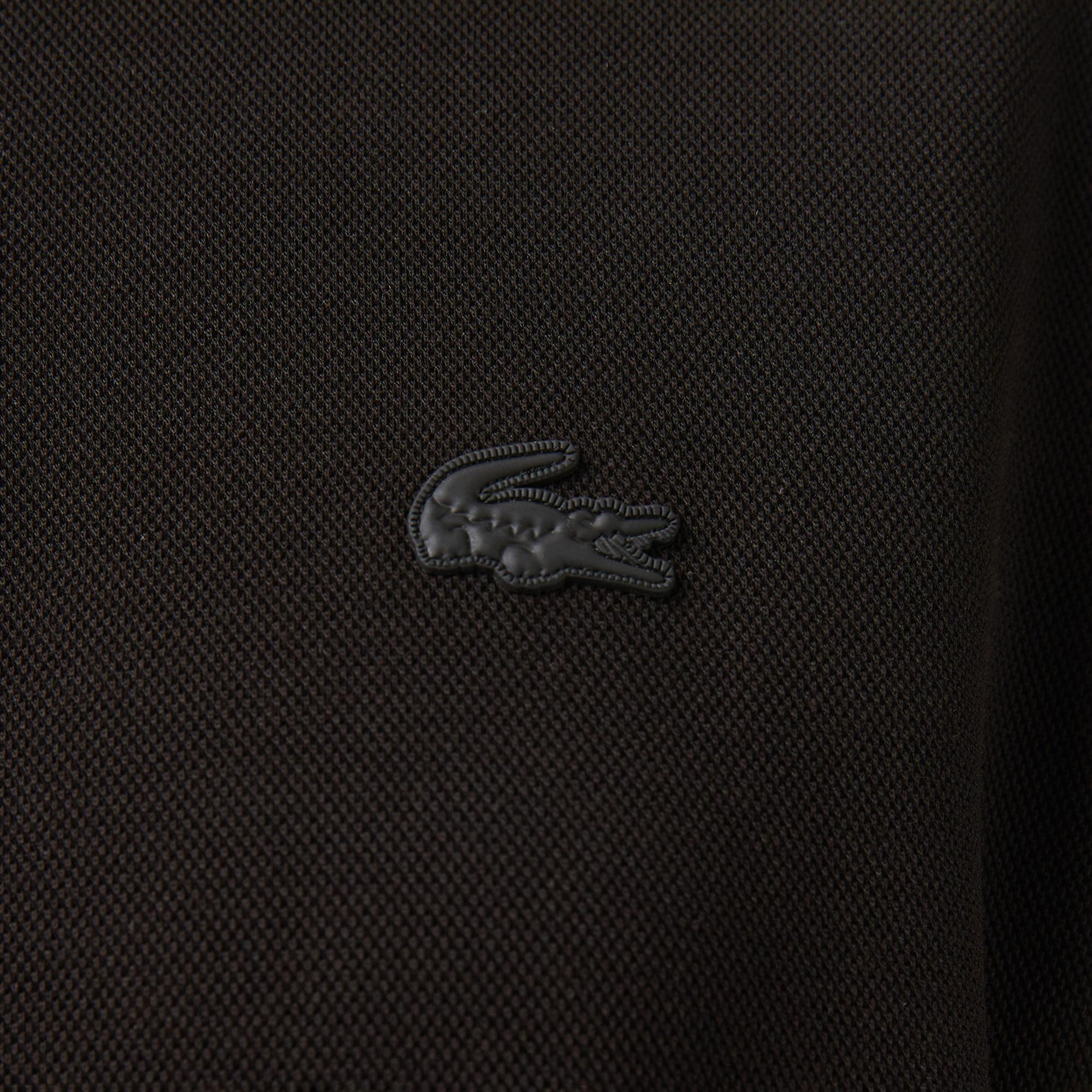 Lacoste Kadın Flare Fit Uzun Kollu Fermuarlı Yaka Koyu Siyah Elbise