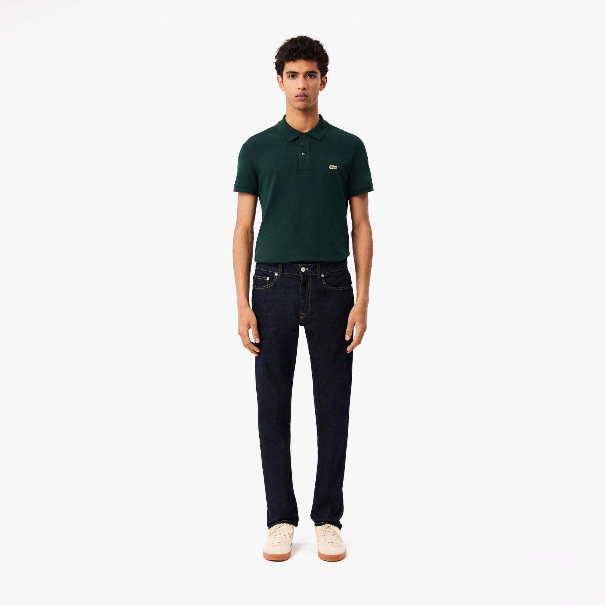 Lacoste Erkek Slim Fit Koyu Mavi Jean Pantolon
