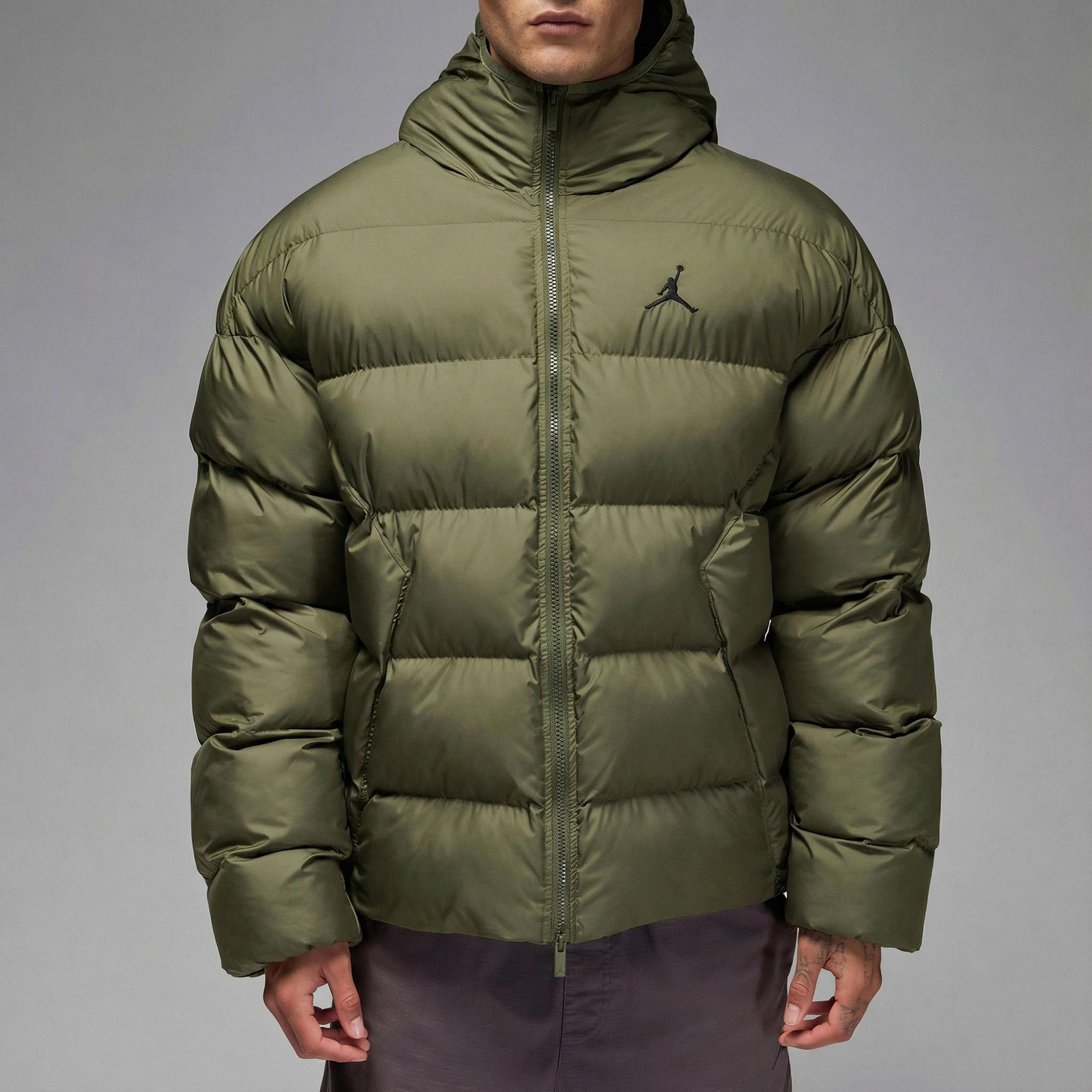 Jordan Brooklyn Puffer Erkek Haki Mont