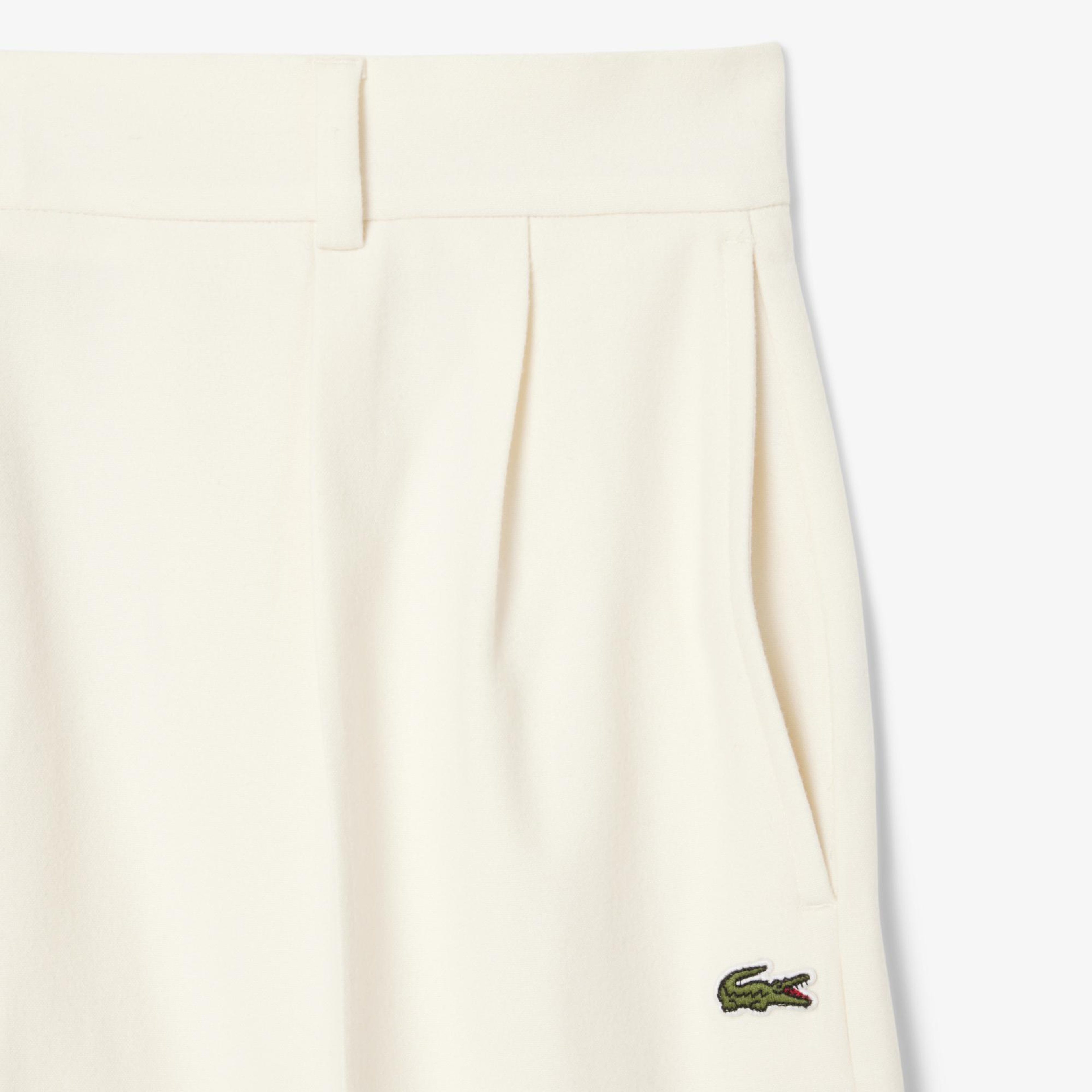 Lacoste Kadın Oversize Fit Krem Pantolon