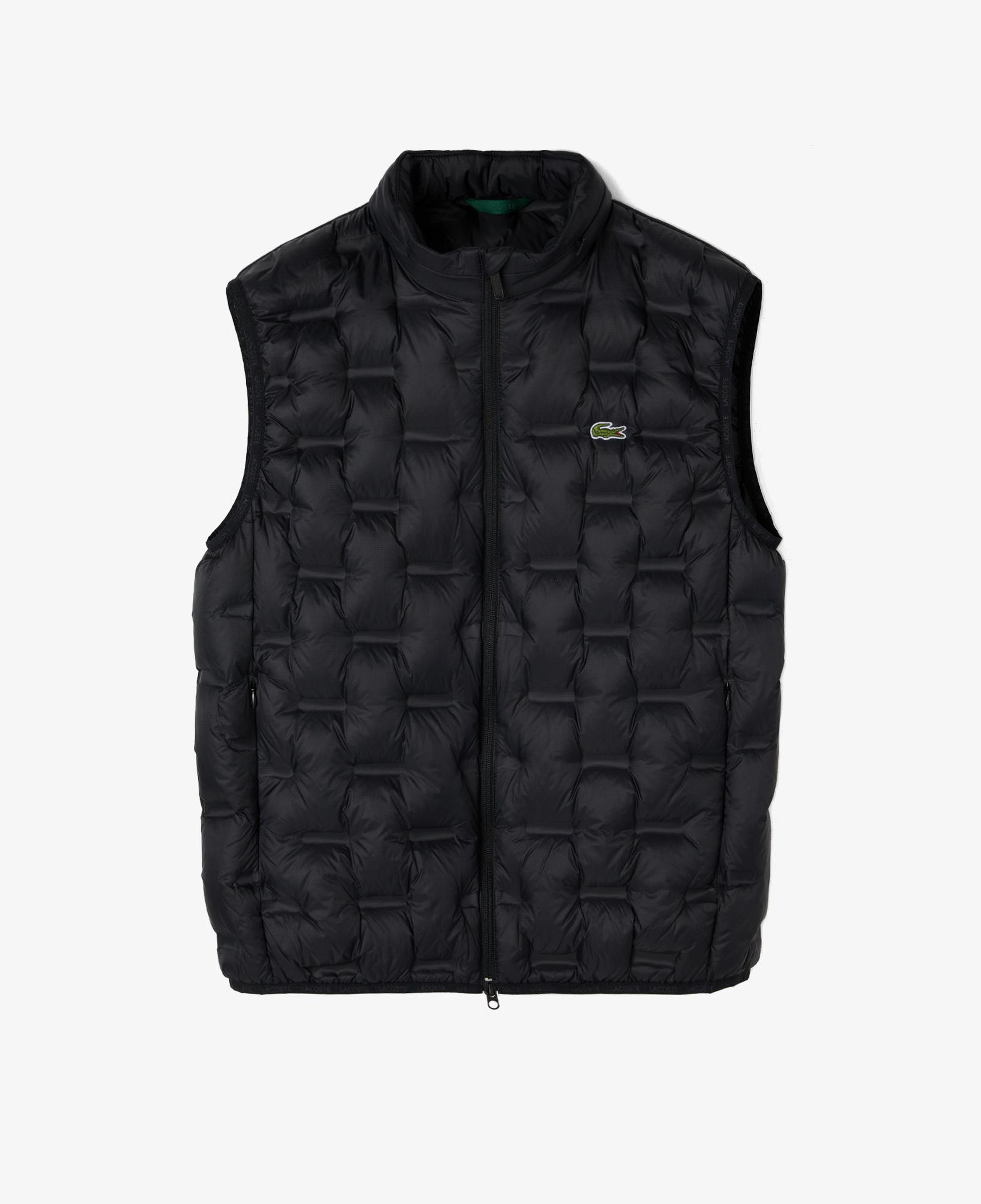 Lacoste Erkek Dik Yaka Kapitone Siyah Yelek