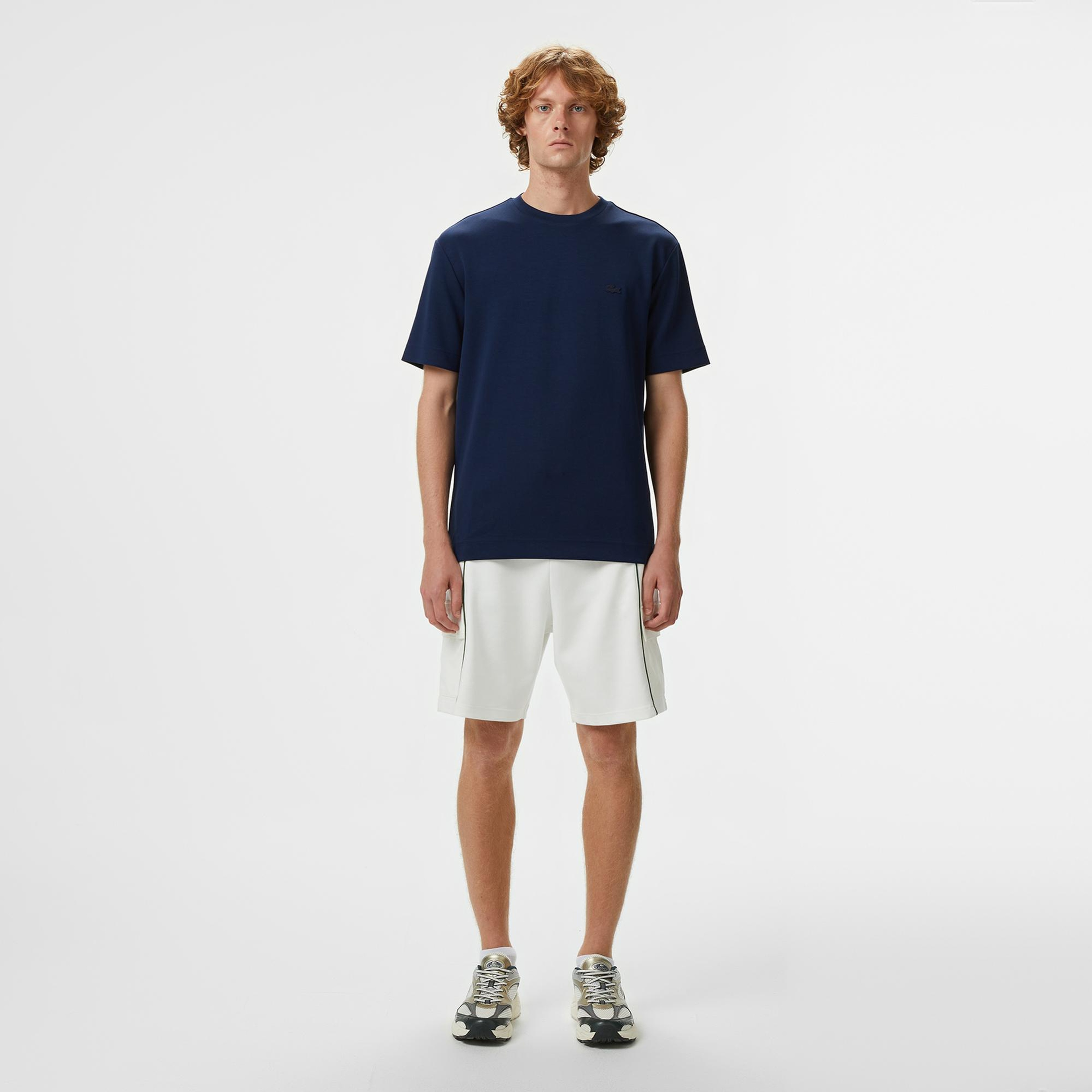 Lacoste Erkek Oversize Fit Bisiklet Yaka Lacivert T-Shirt
