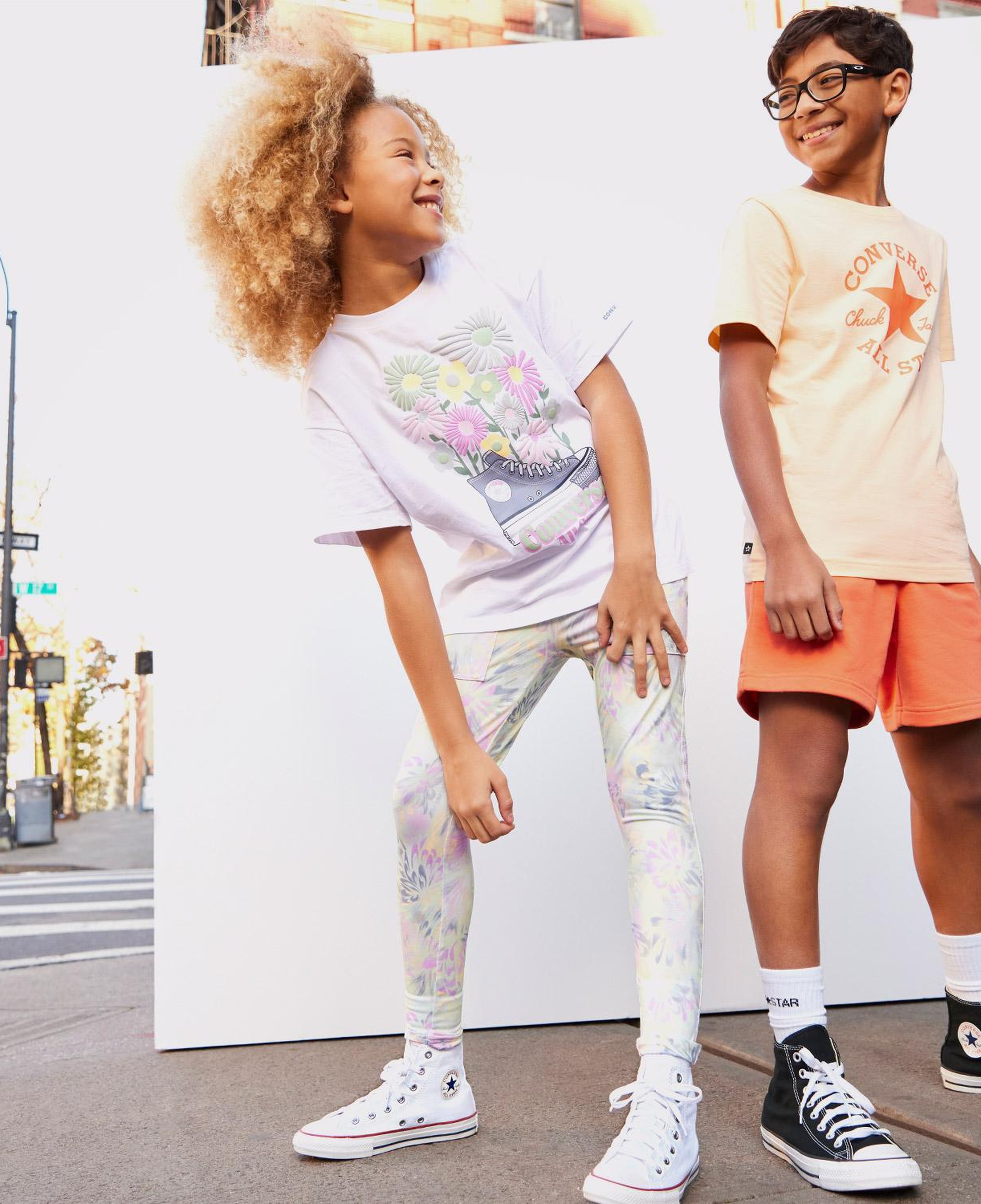 Converse Printed High Rise Çocuk Renkli Tayt