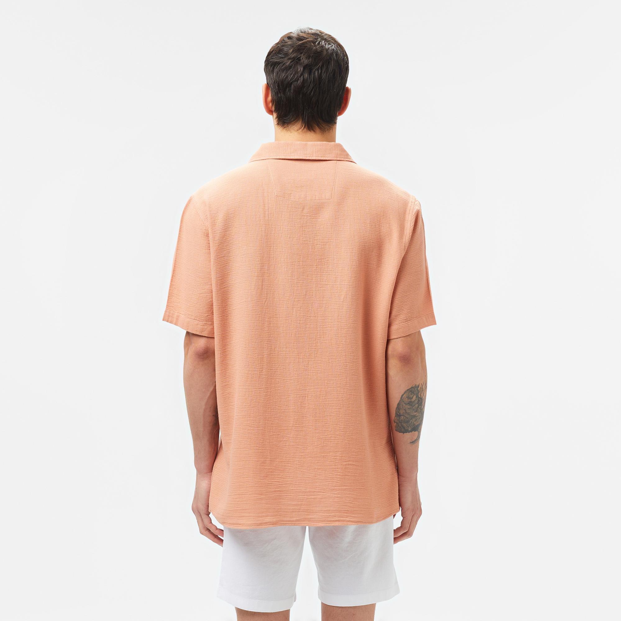 Lacoste Erkek Regular Fit Kısa Kollu Pembe Gömlek