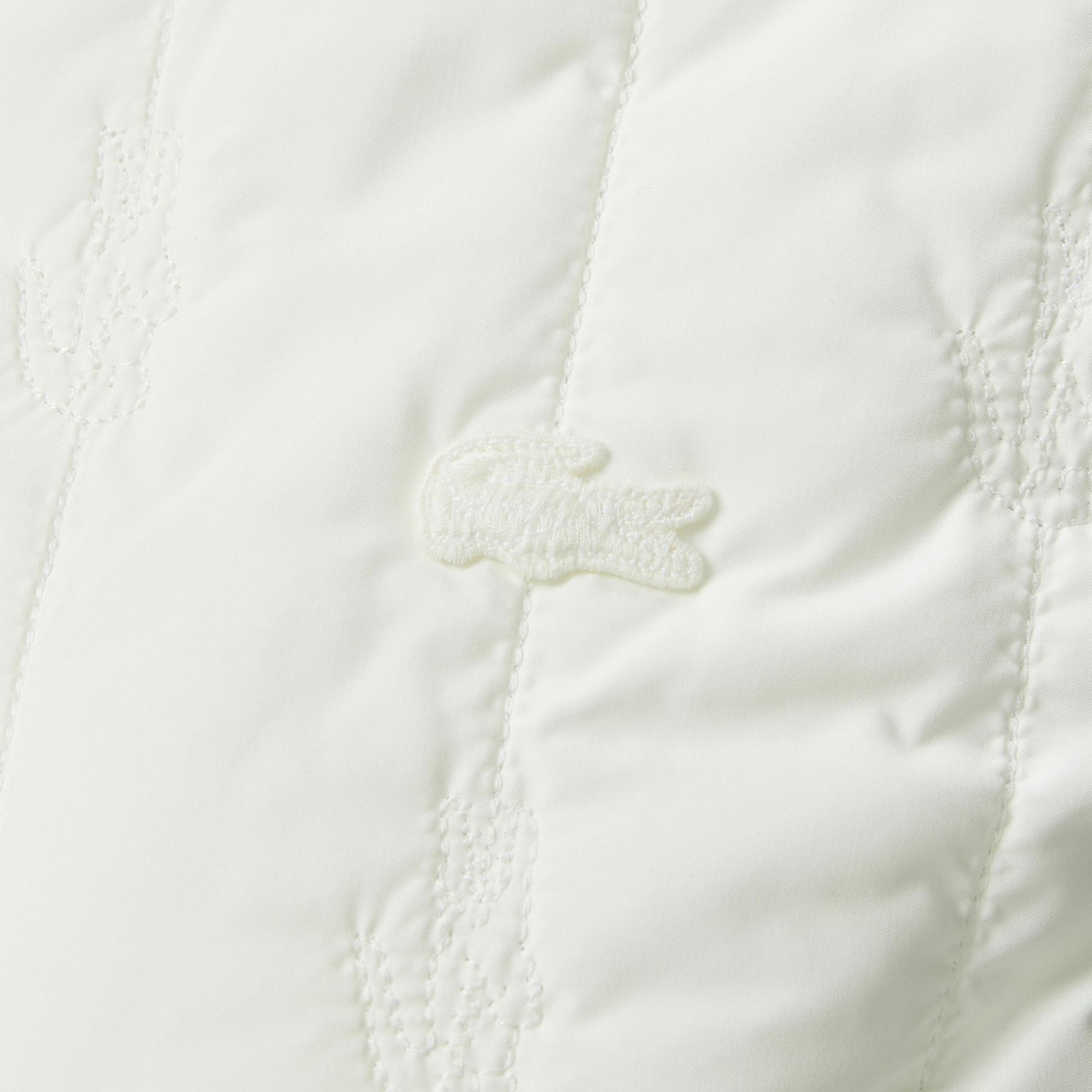 Lacoste Kadın Regular Fit Dik Yaka Kapitone Beyaz Yelek