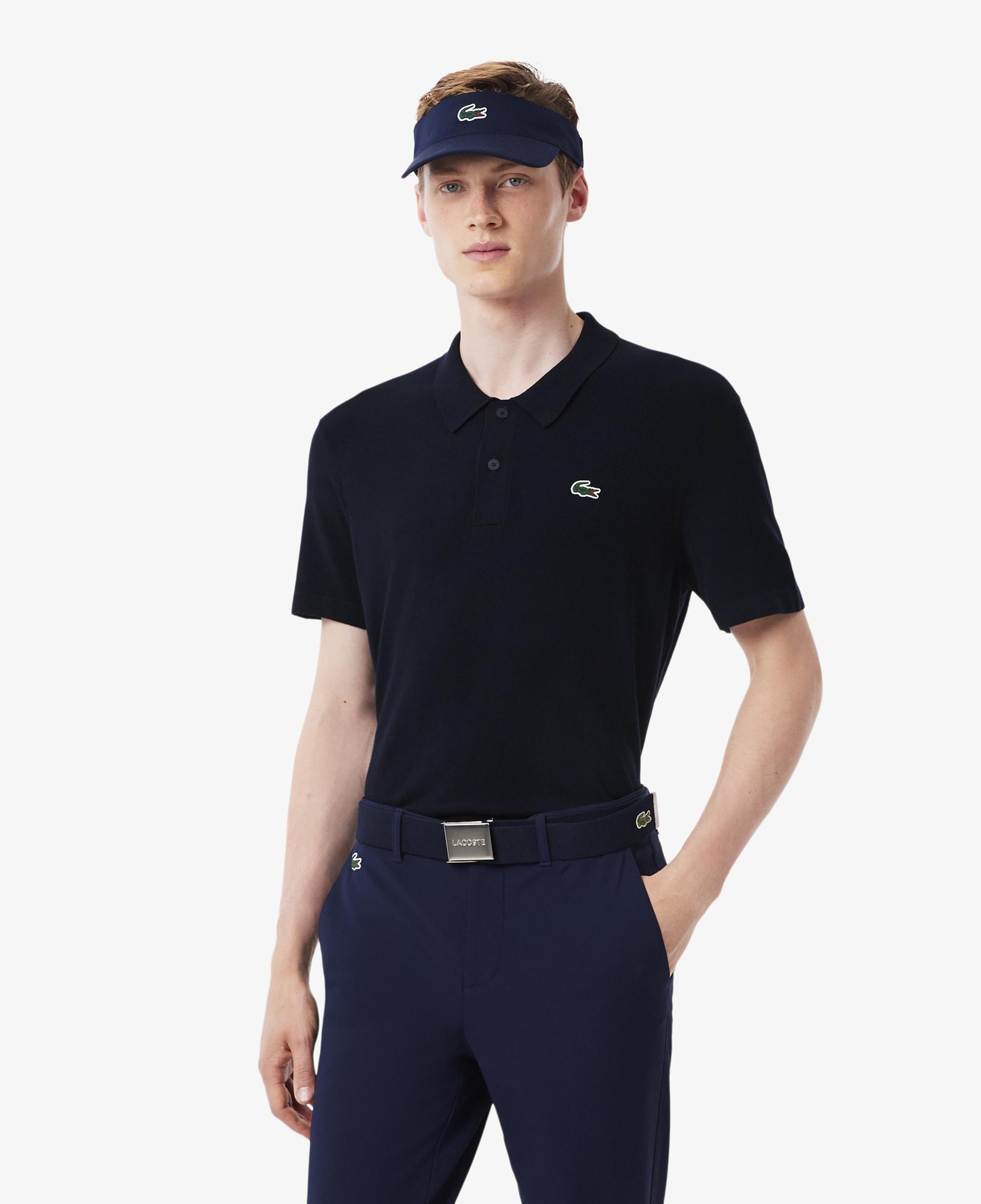 Lacoste Erkek Classic Fit Kısa Kollu Polo Yaka Lacivert Triko