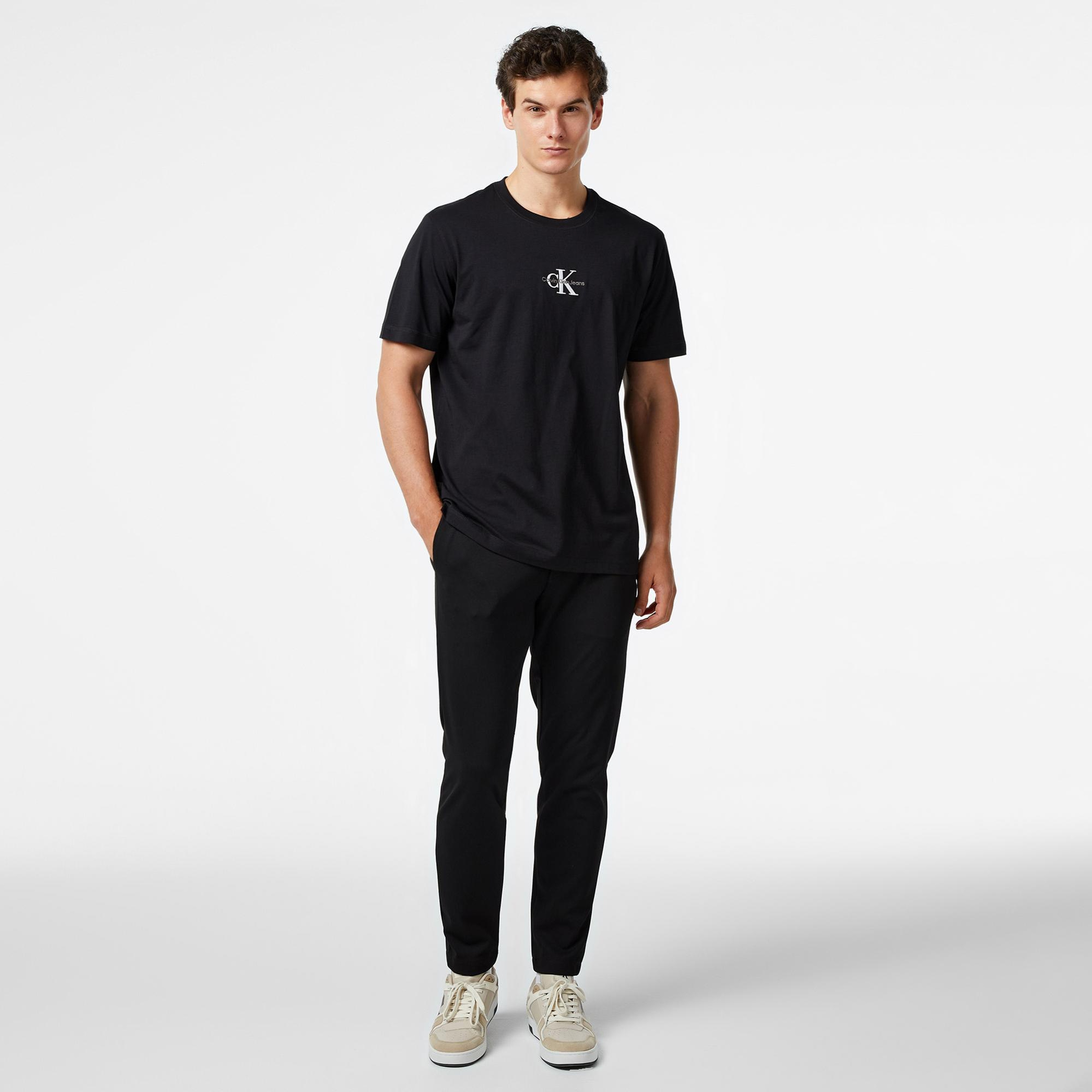 Calvin Klein Jeans Monologo Erkek Siyah T-Shirt