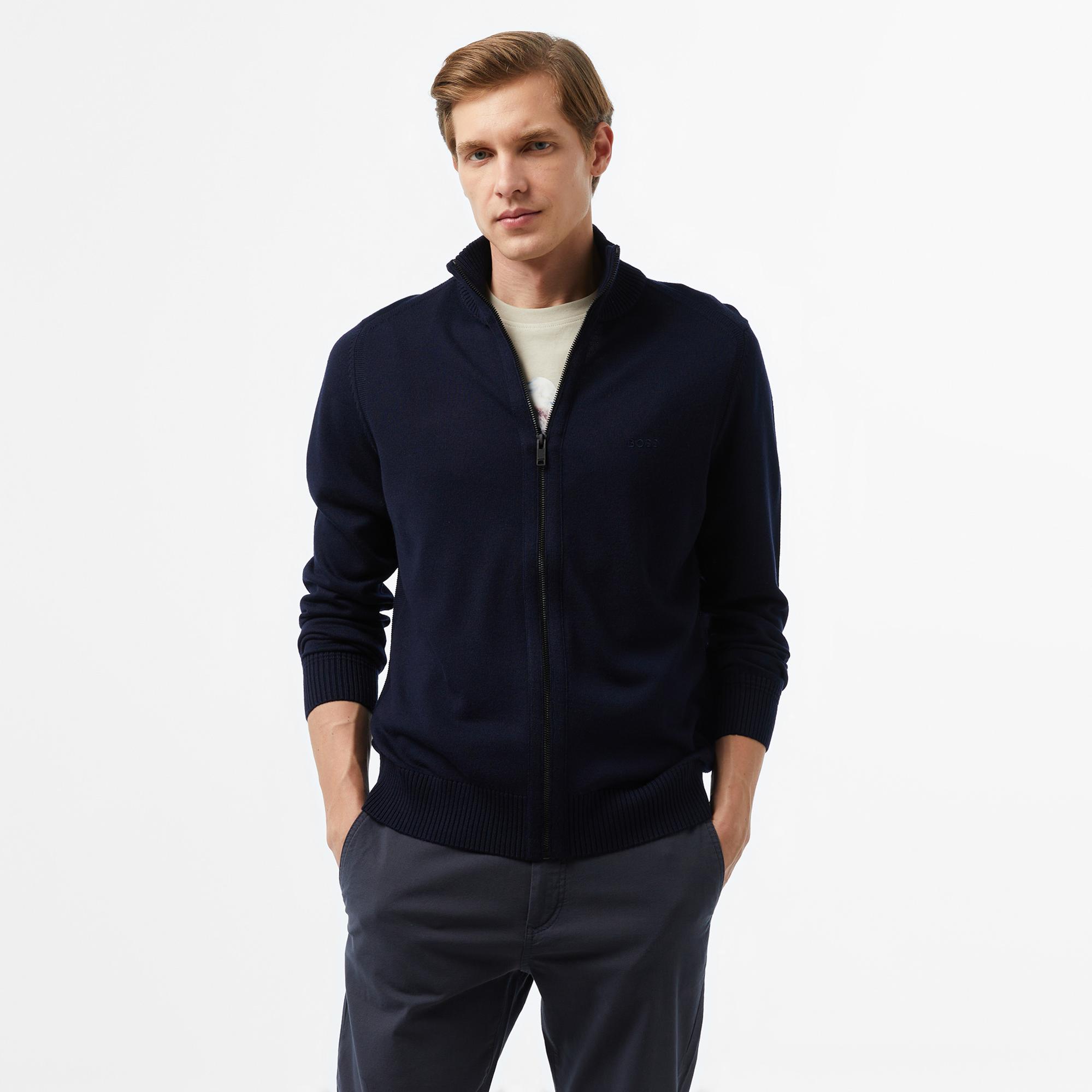 Boss Erkek Lacivert Hırka