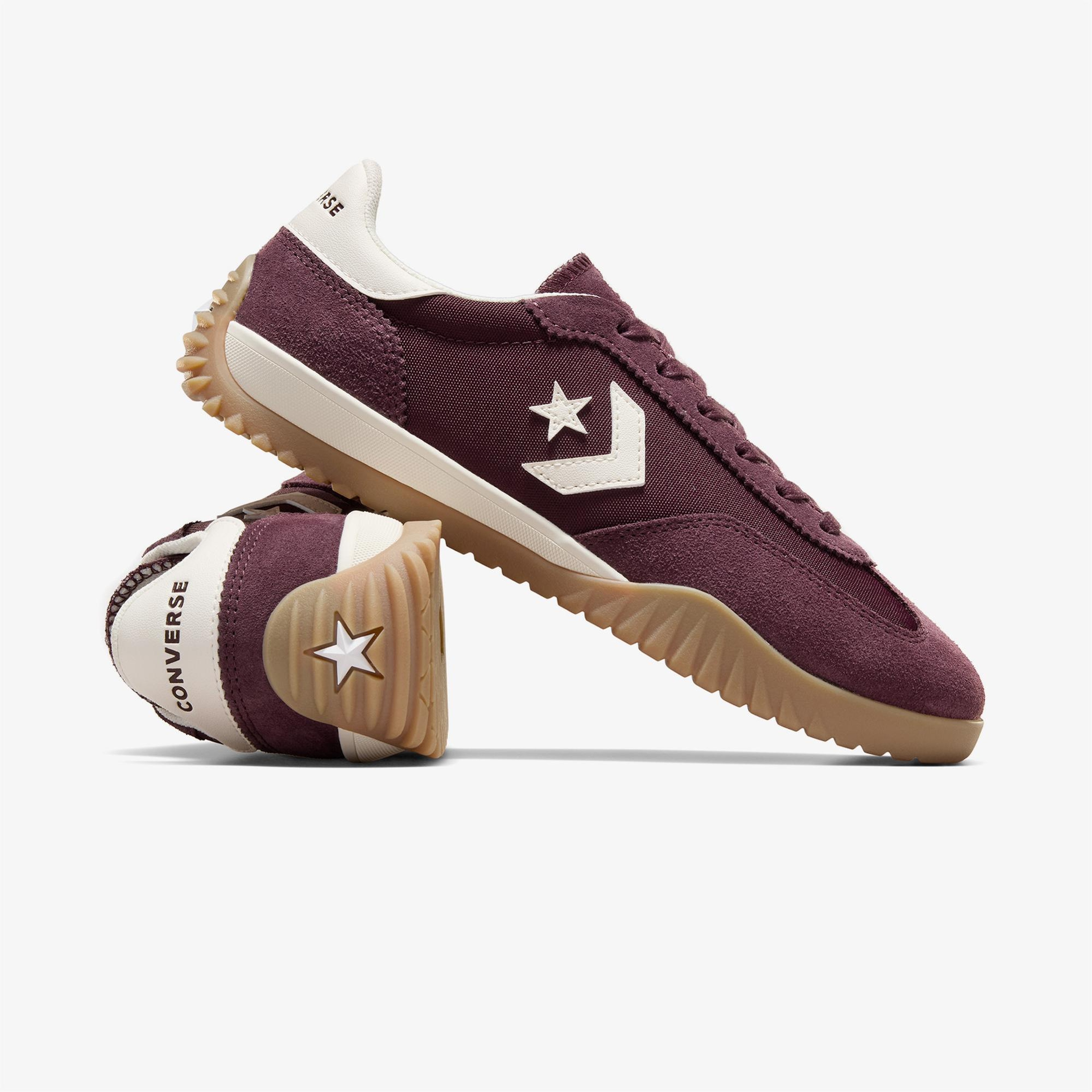 Converse Run Star Trainer Unisex Bordo Süet Sneaker
