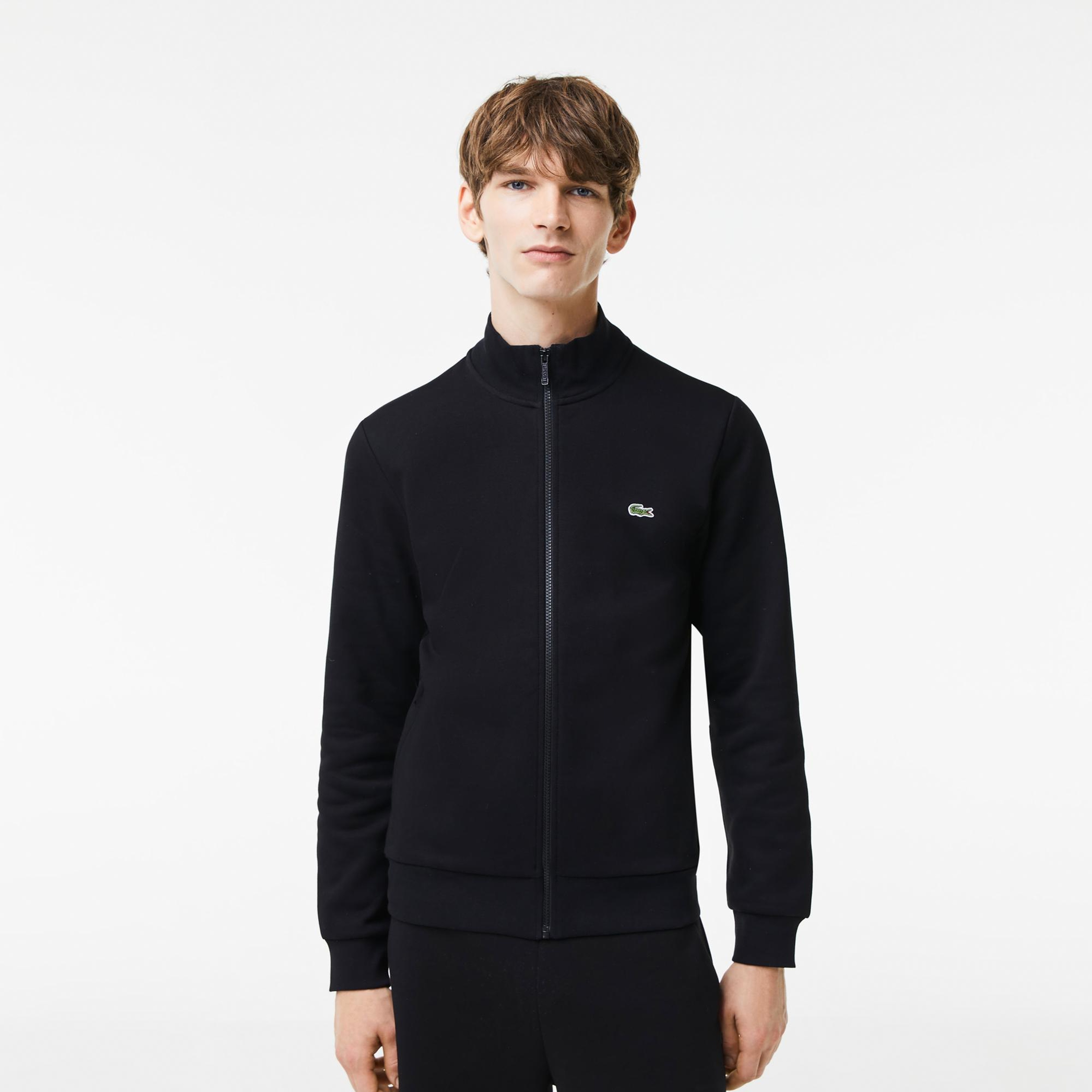 Lacoste Erkek Regular Fit Fermuarlı Siyah Sweatshirt
