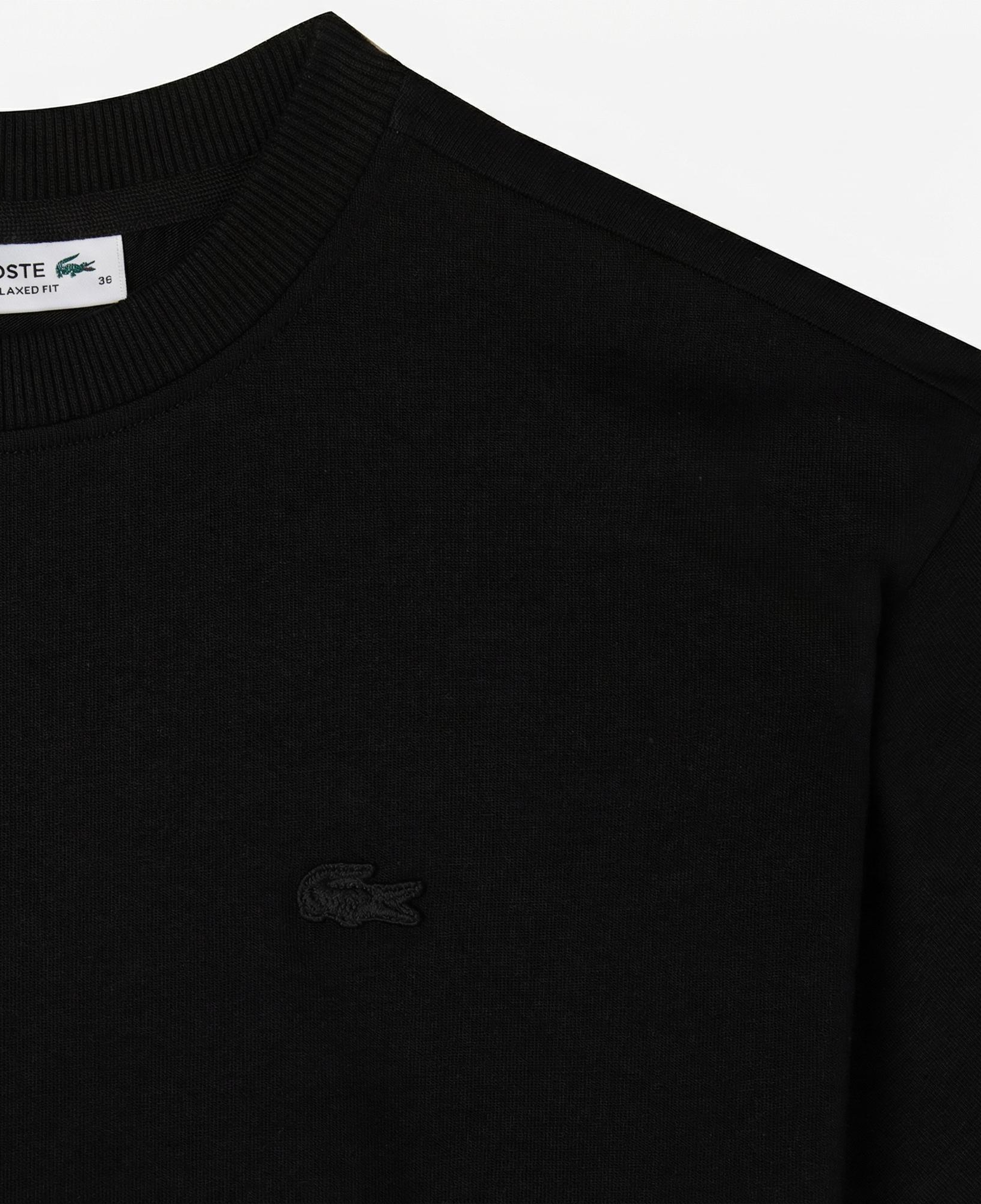 Lacoste Kadın Loose Fit Bisiklet Yaka Siyah T-Shirt