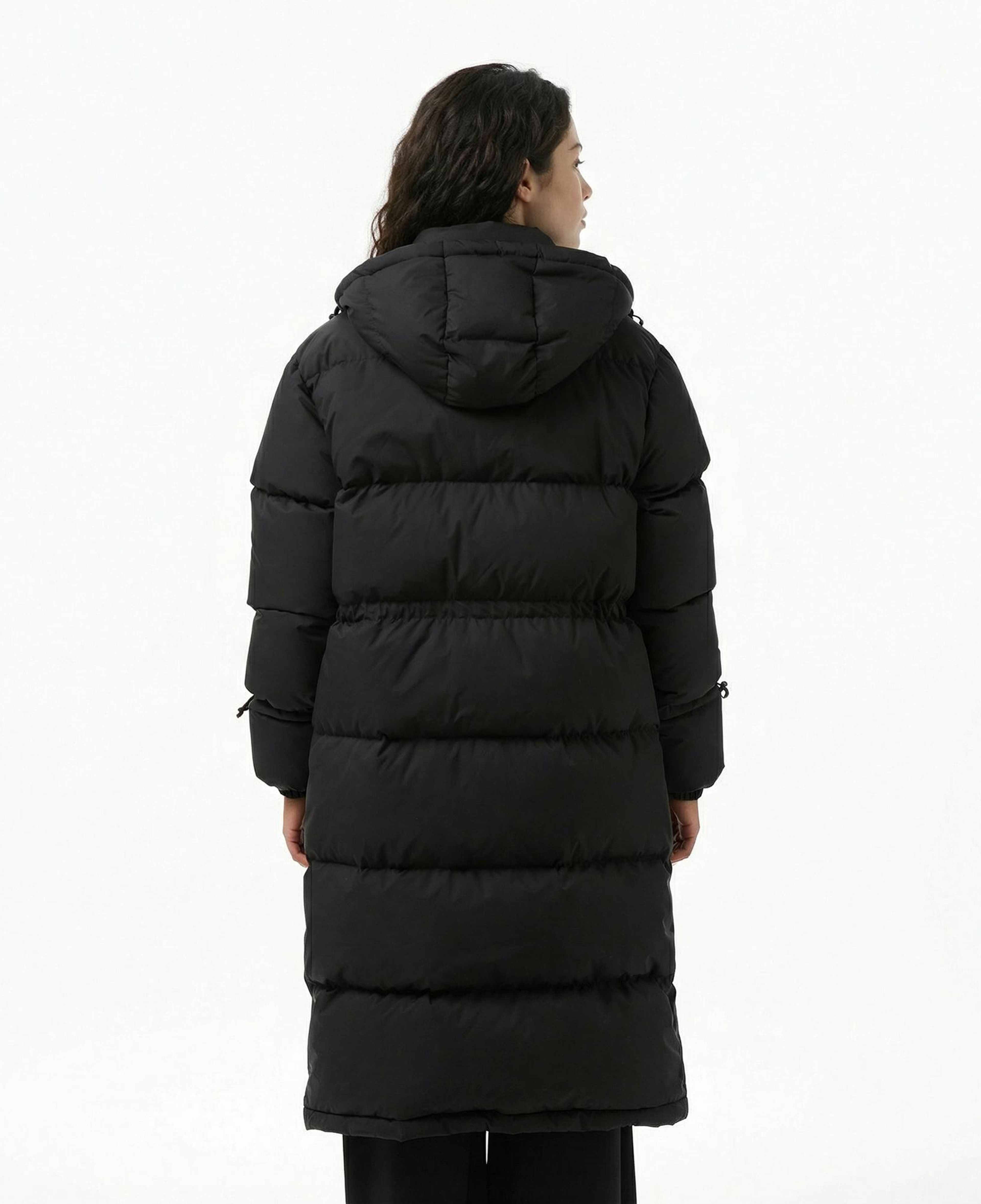 Lacoste Kadın Kapüşonlu Siyah Mont