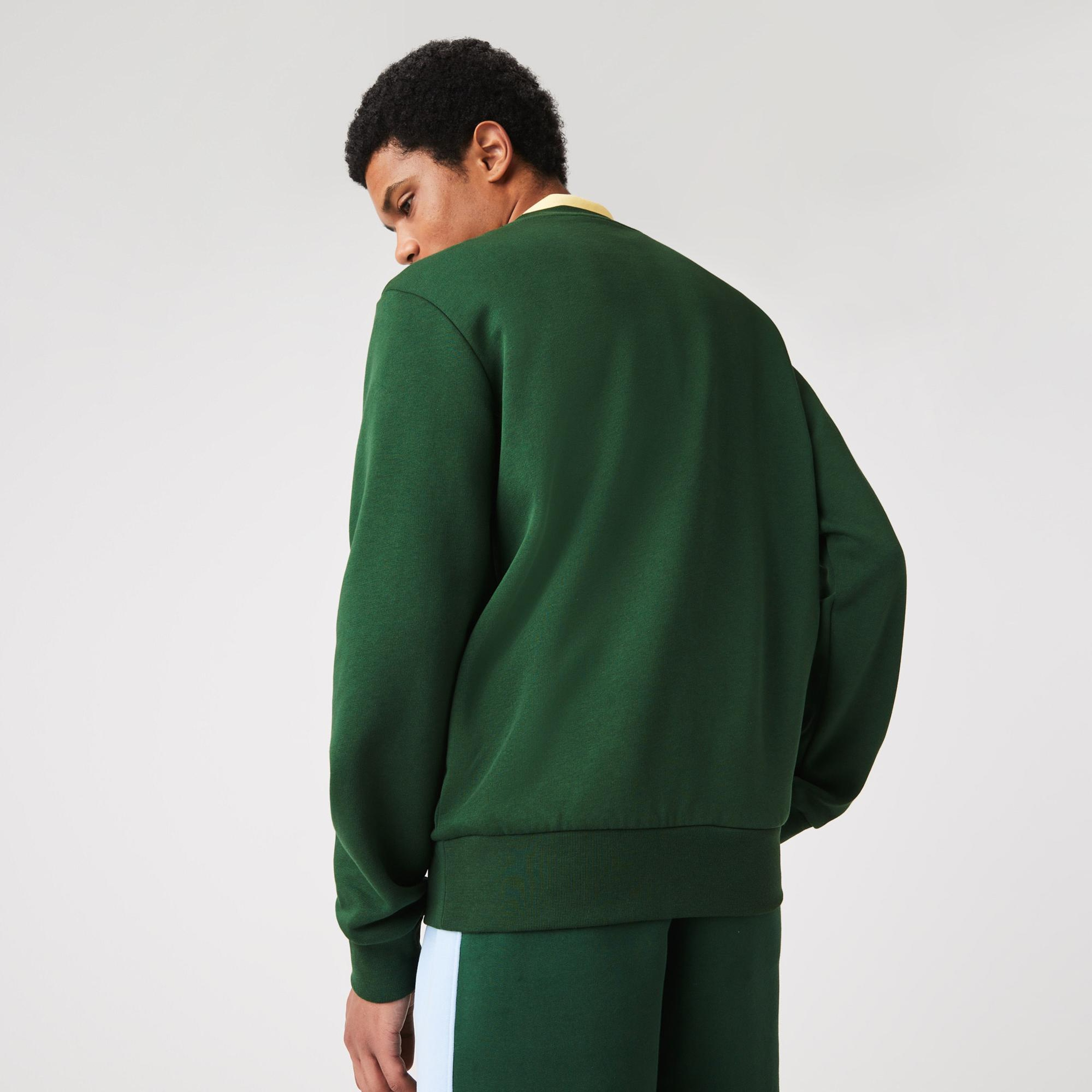 Lacoste Erkek Classic Fit Bisiklet Yaka Yeşil Sweatshirt