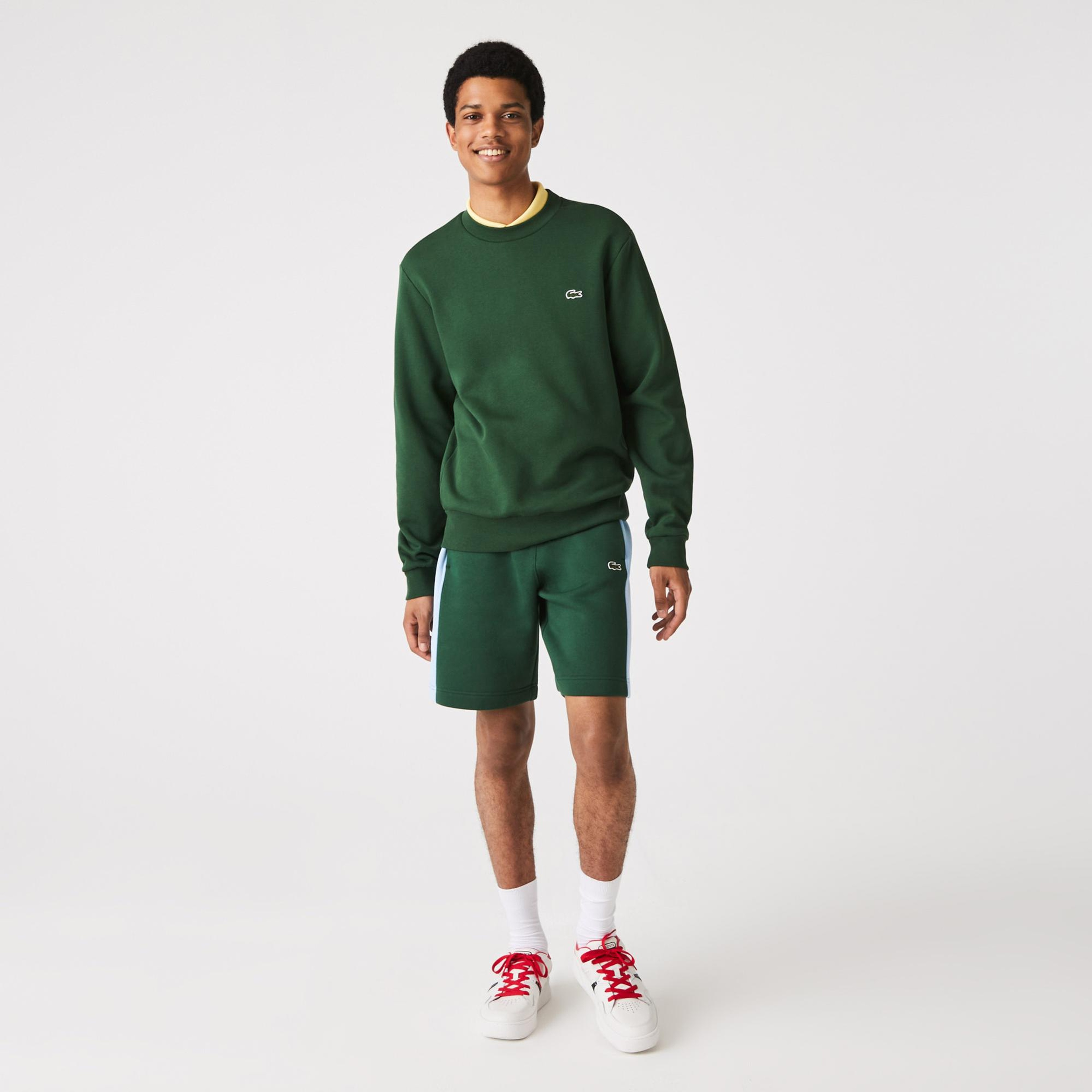 Lacoste Erkek Classic Fit Bisiklet Yaka Yeşil Sweatshirt