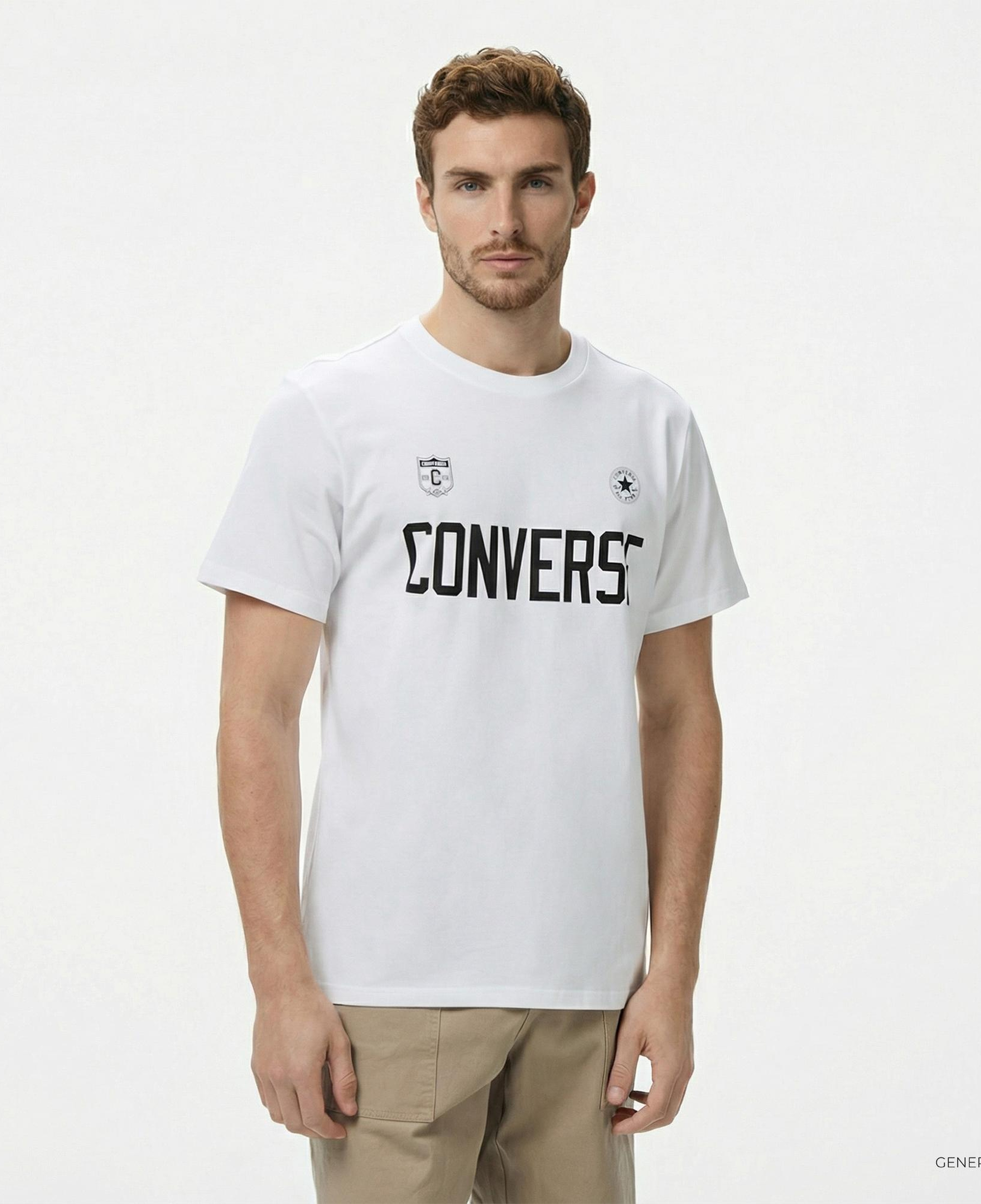 Converse Erkek Baskılı Beyaz T-Shirt