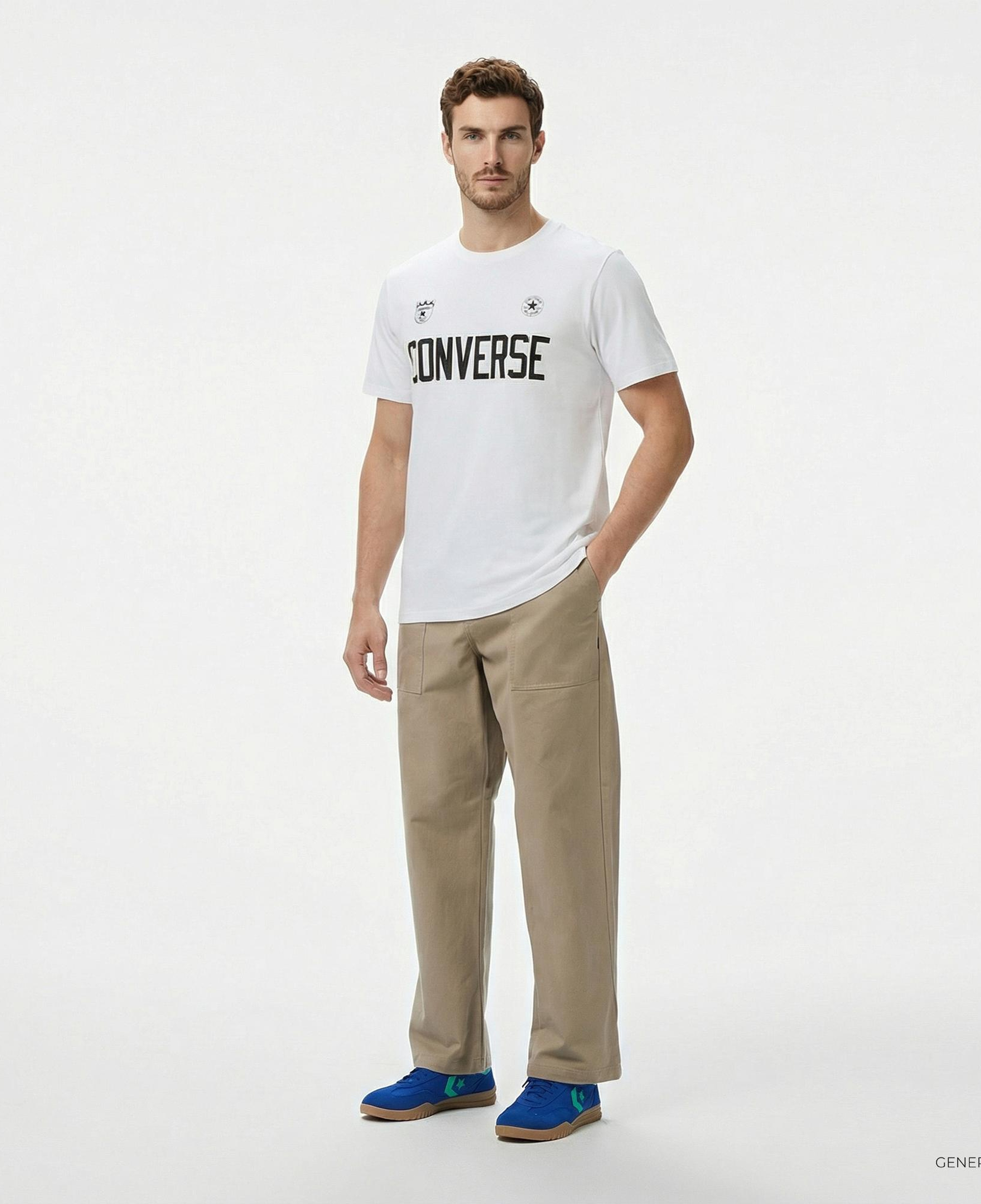 Converse Erkek Baskılı Beyaz T-Shirt