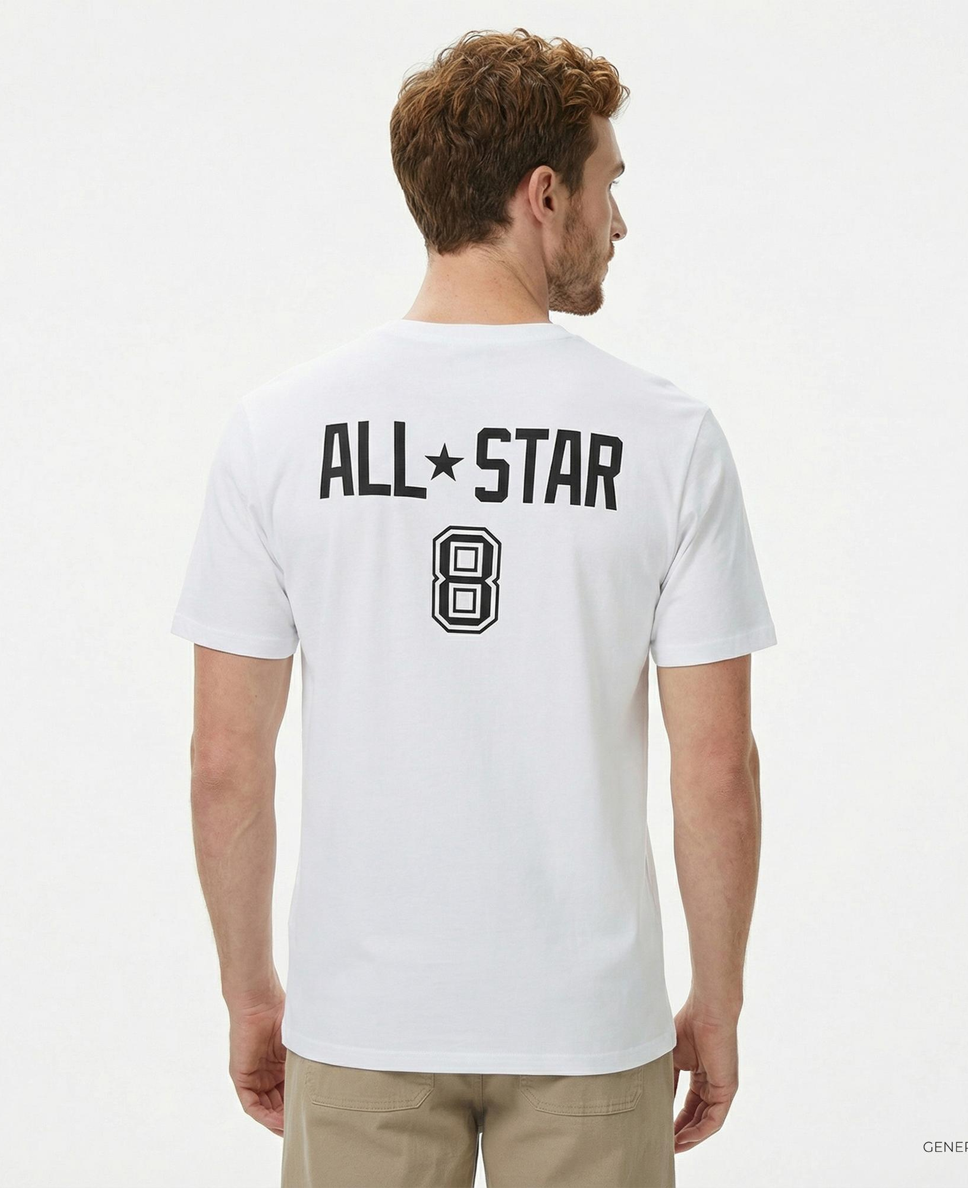 Converse Erkek Baskılı Beyaz T-Shirt