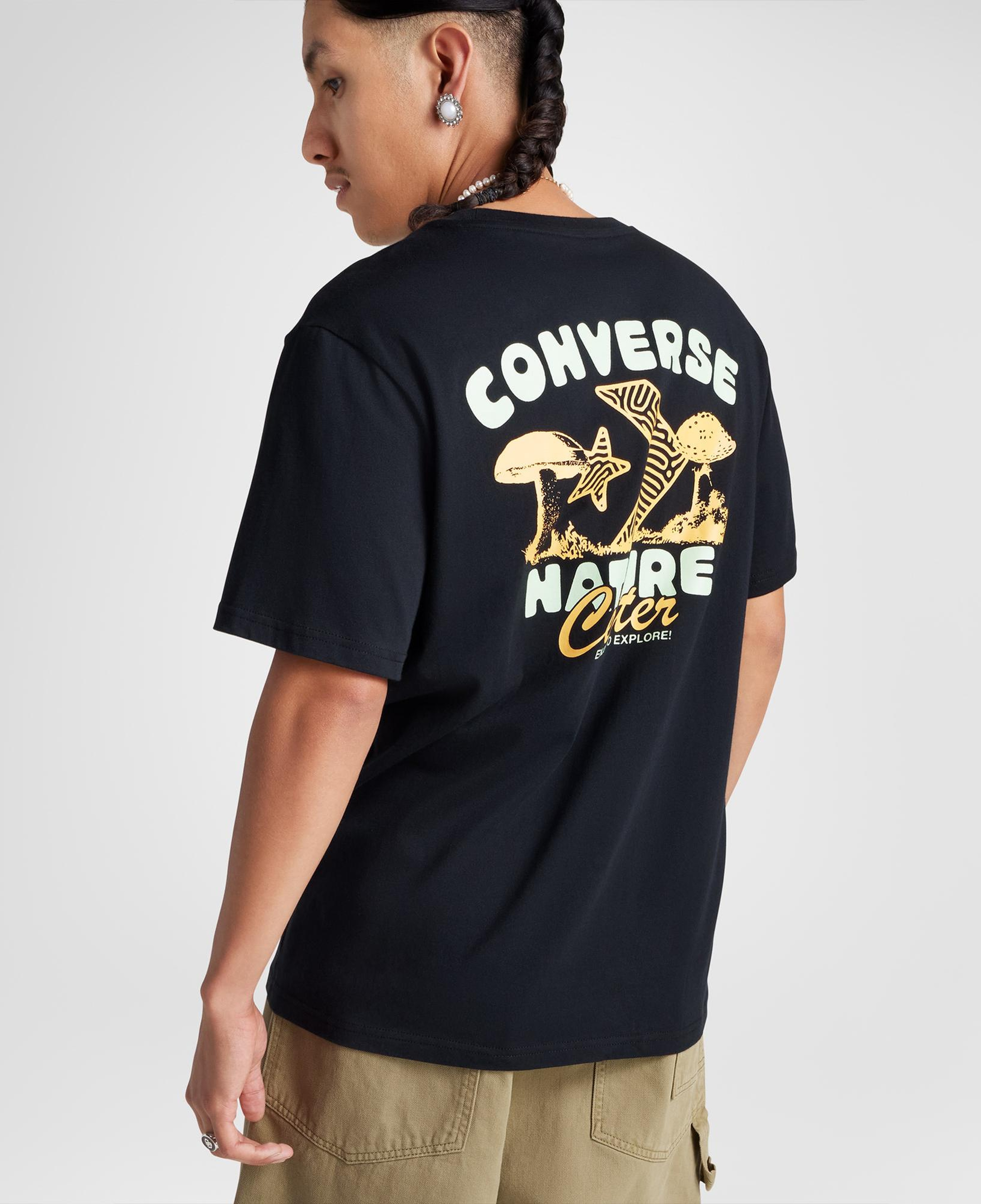 Converse Erkek Grafik Baskılı Siyah T-Shirt