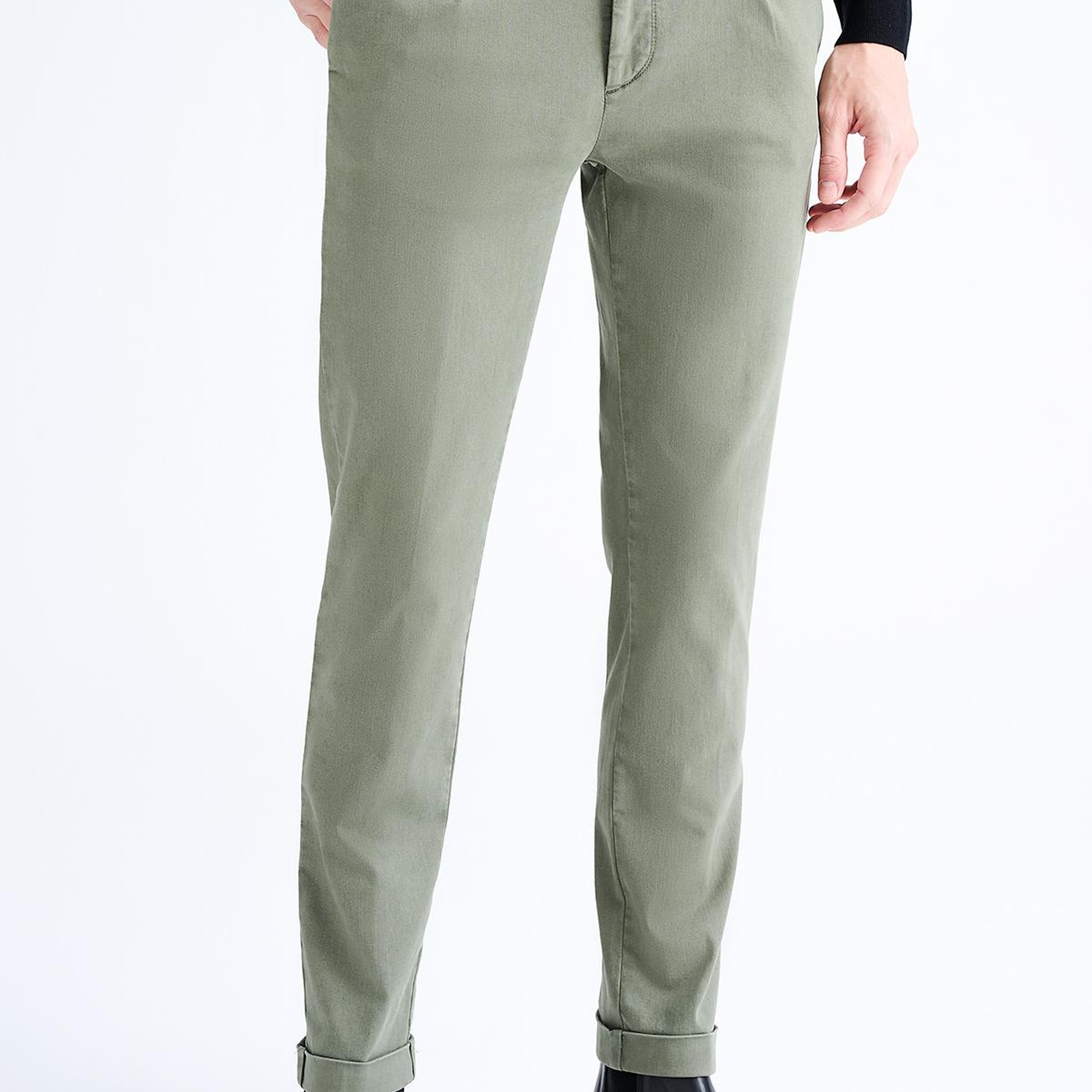 Erkek Koyu Gri Chino Pantolon