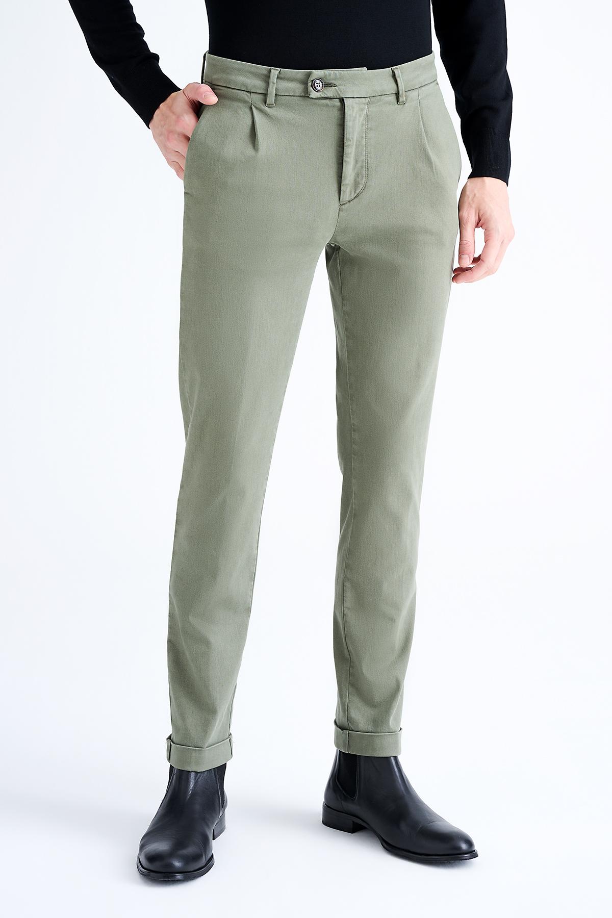 Erkek Koyu Gri Chino Pantolon