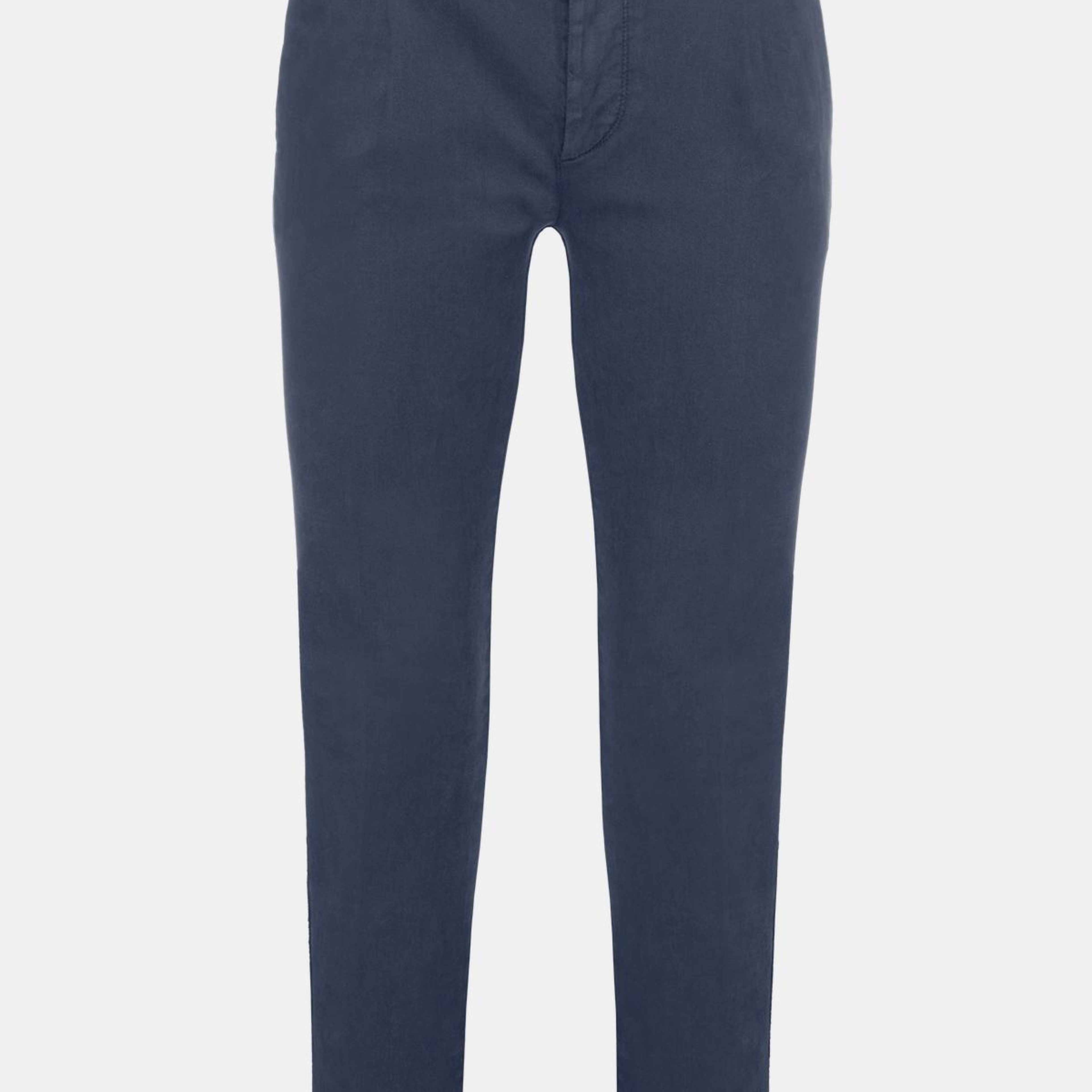 Erkek Koyu Lacivert Slim Fit Elastik Bel Bantlı Büzgü İpli Pantolon