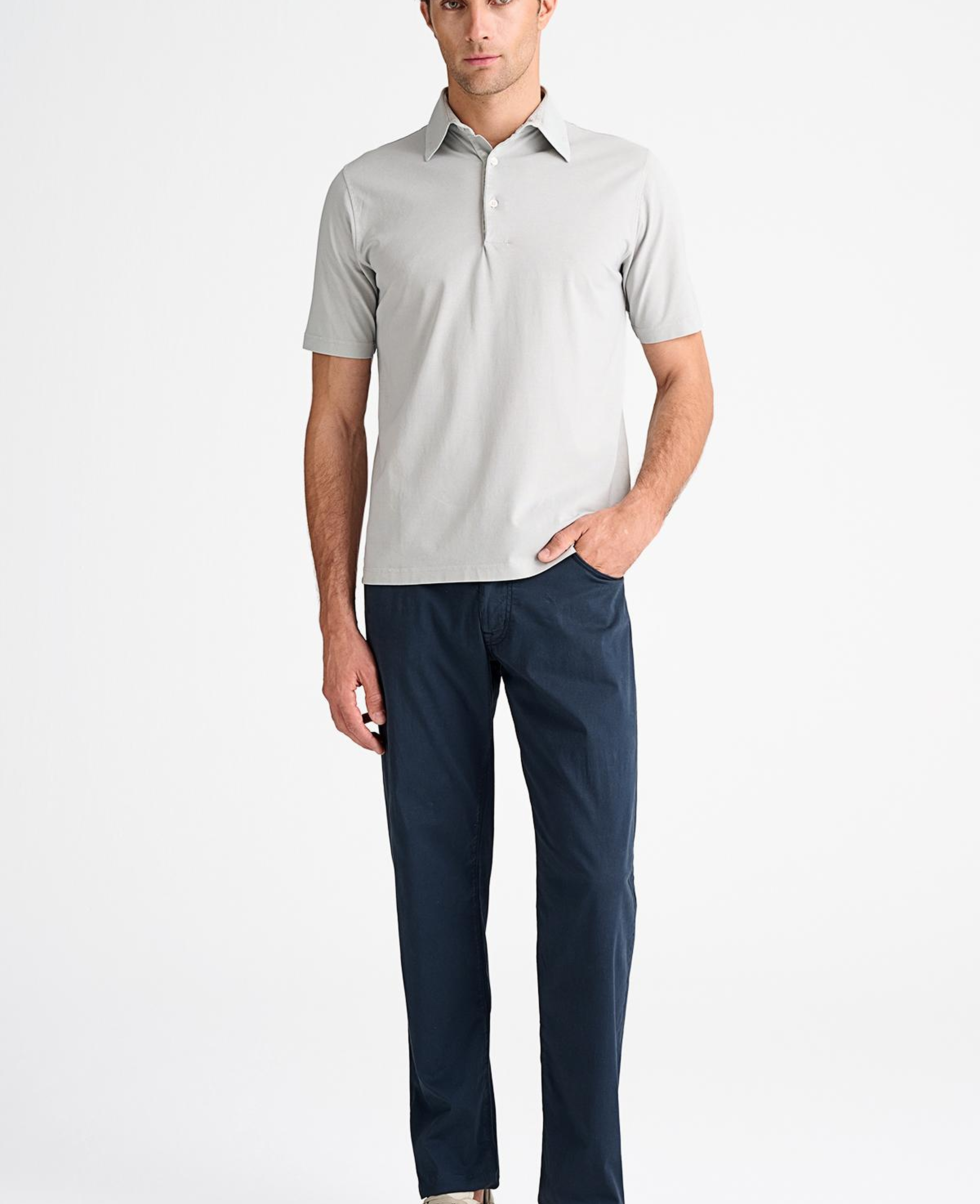 Erkek Taş Polo Yaka T-Shirt