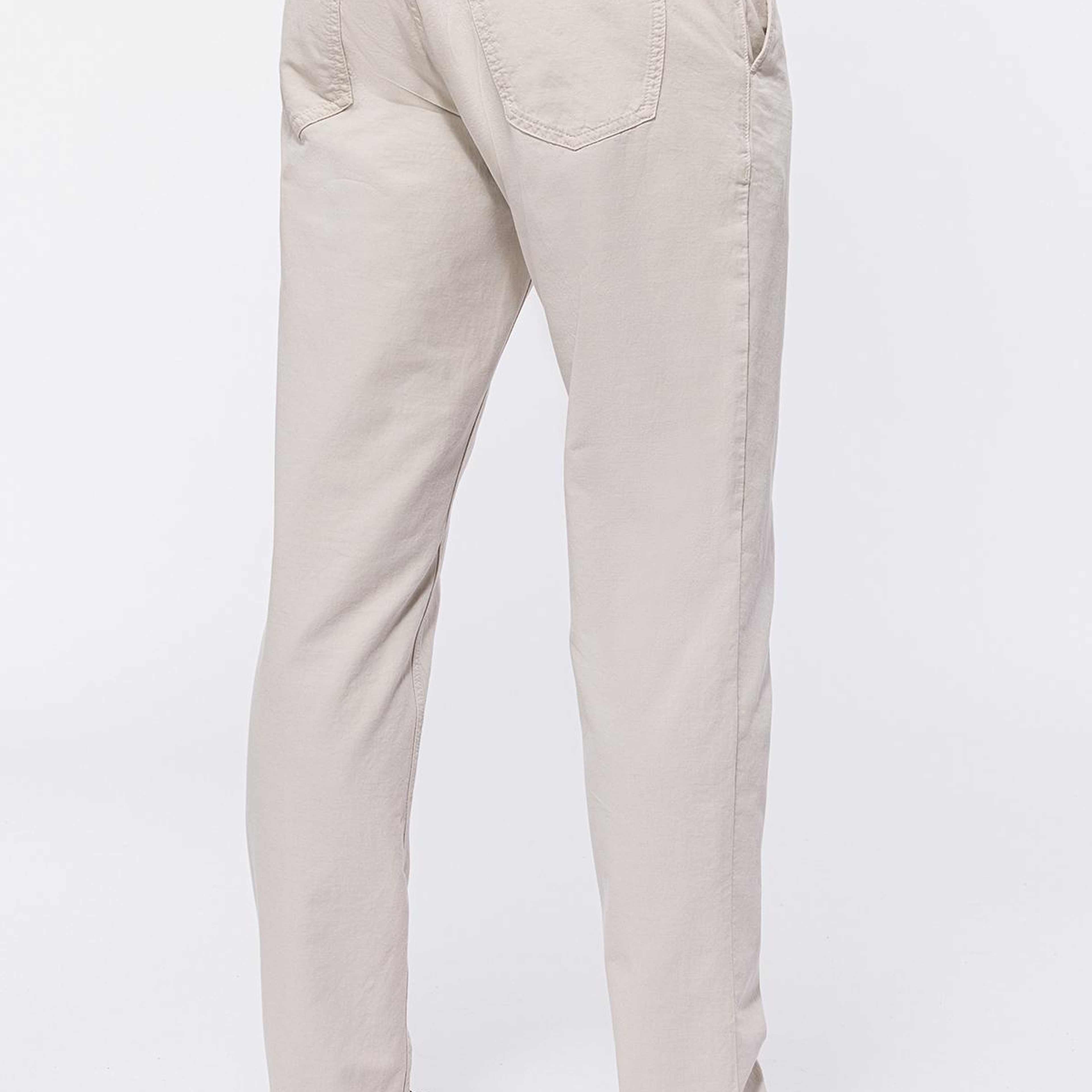 Erkek Bej Yan Cep Pantolon