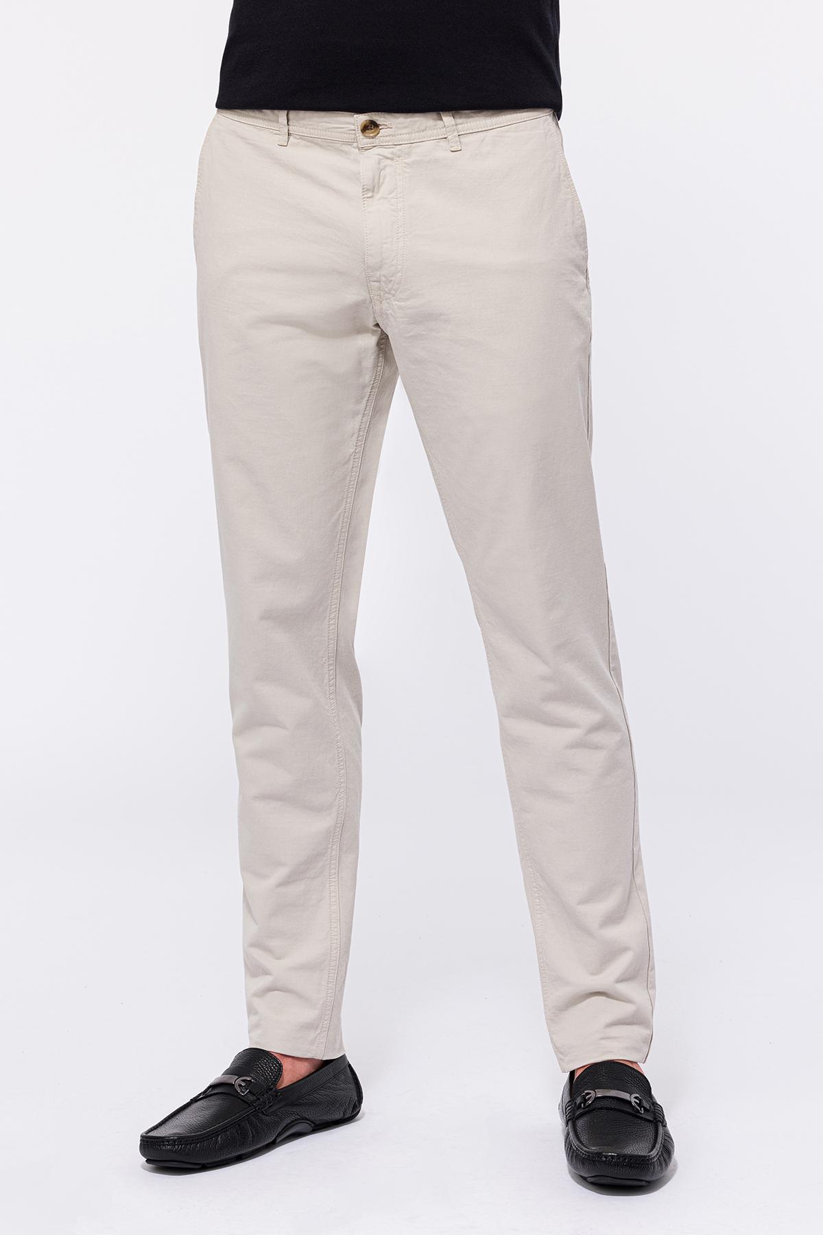Erkek Bej Yan Cep Pantolon
