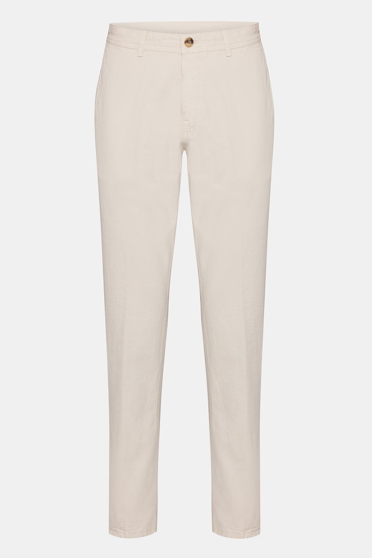 Erkek Bej Yan Cep Pantolon