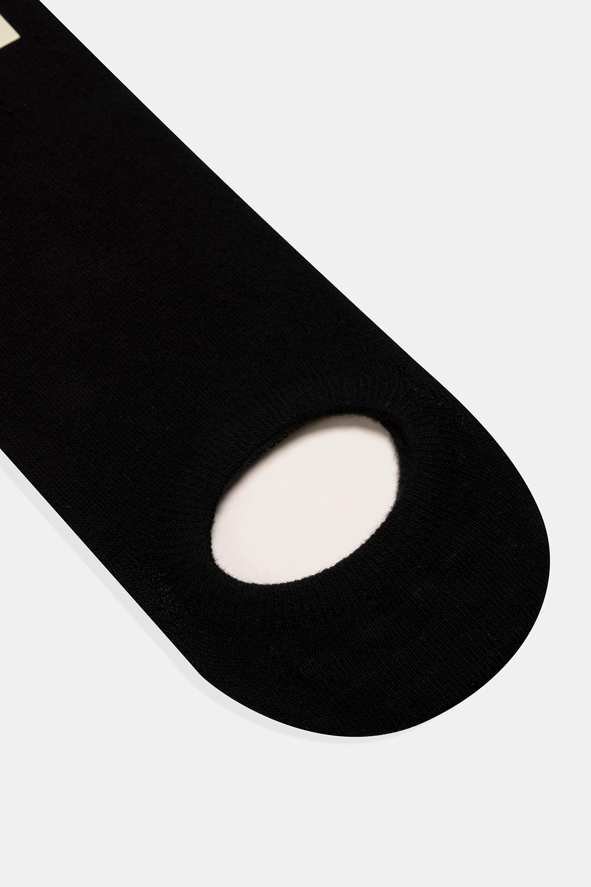 Erkek Siyah Pamuklu Sneaker Çorap