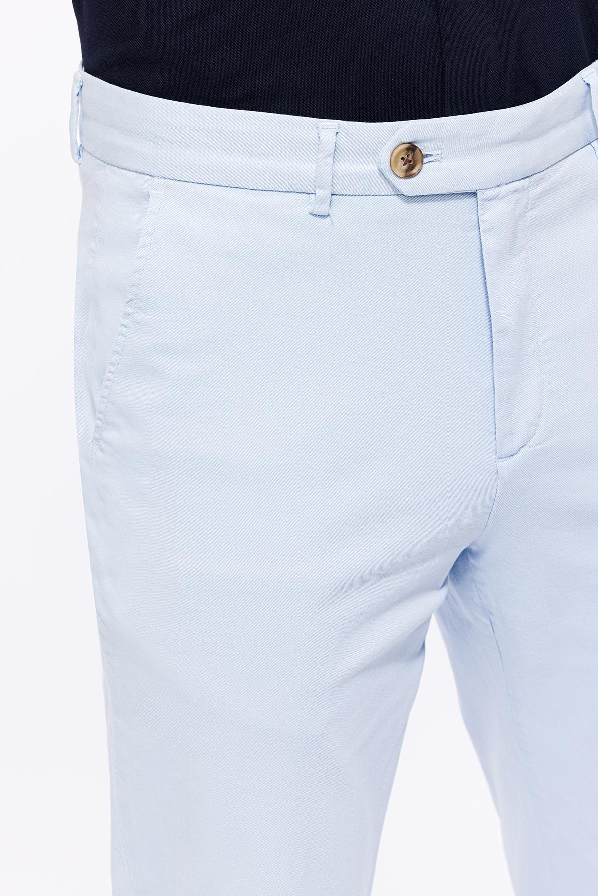 Erkek Mavi Chino Pantolon