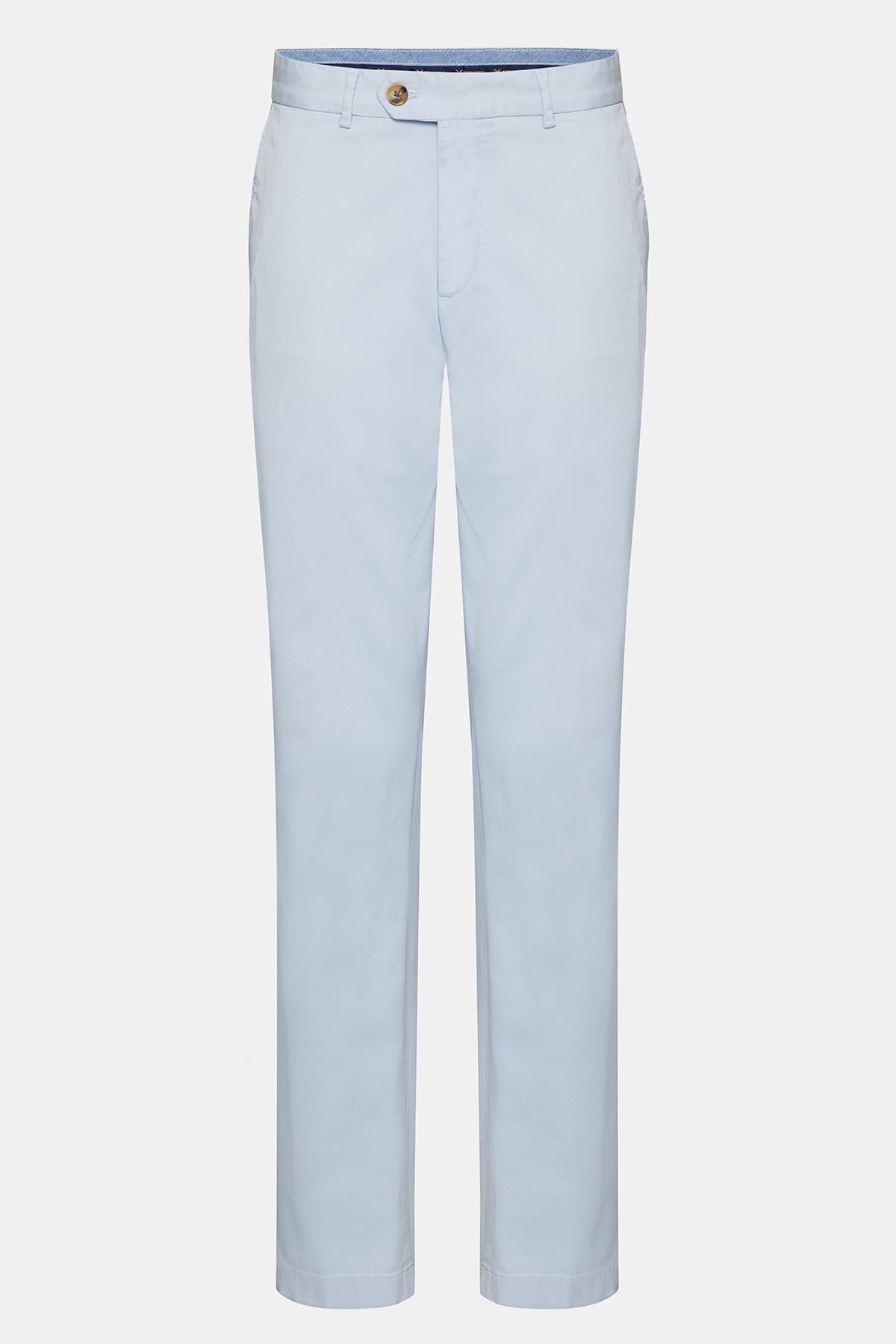 Erkek Mavi Chino Pantolon