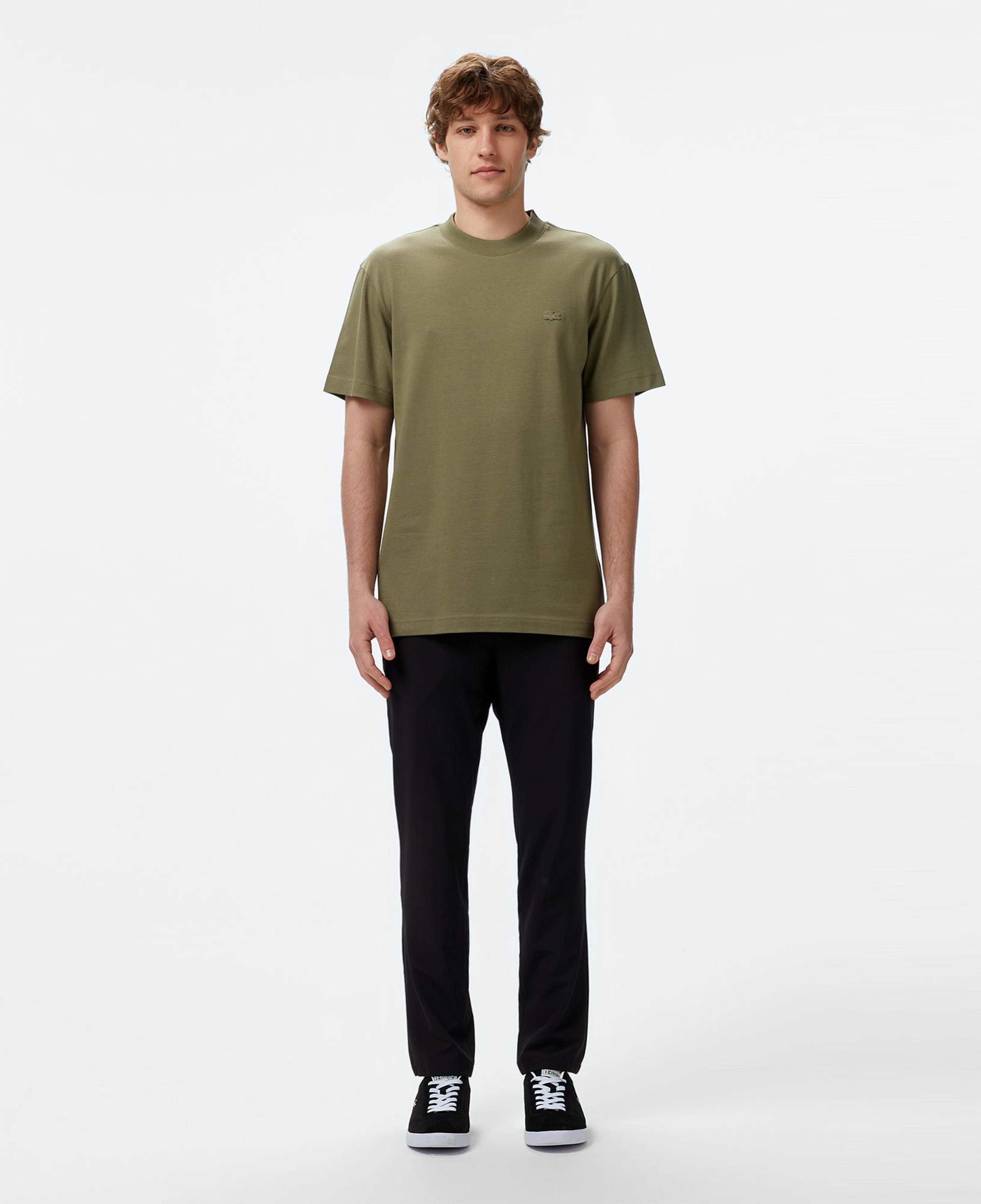 Lacoste Erkek Relaxed Fit Bisiklet Yaka Haki T-Shirt
