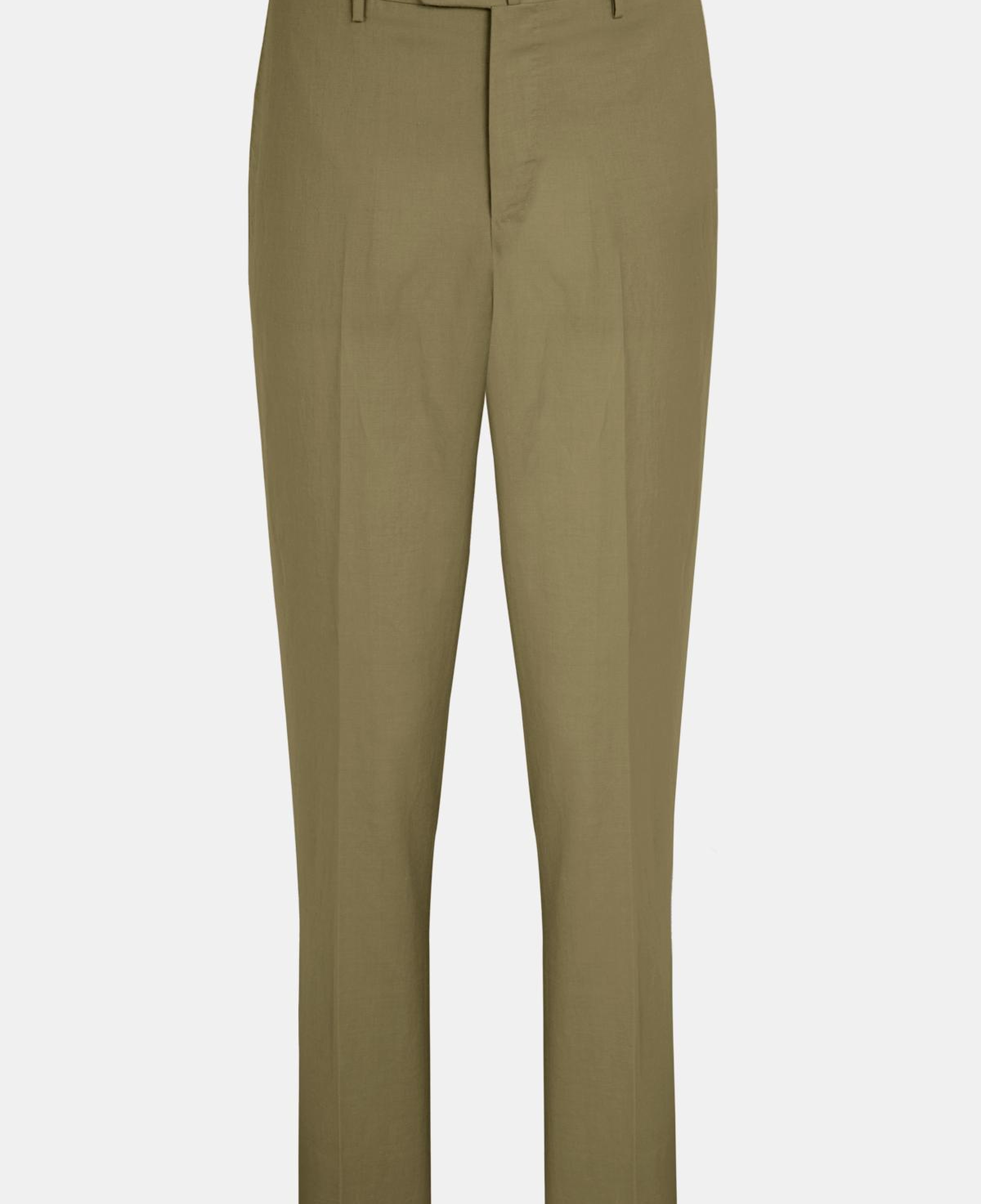 Erkek Yeşil Slim Fit Elastik Bel Bantlı Büzgü İpli Pantolon