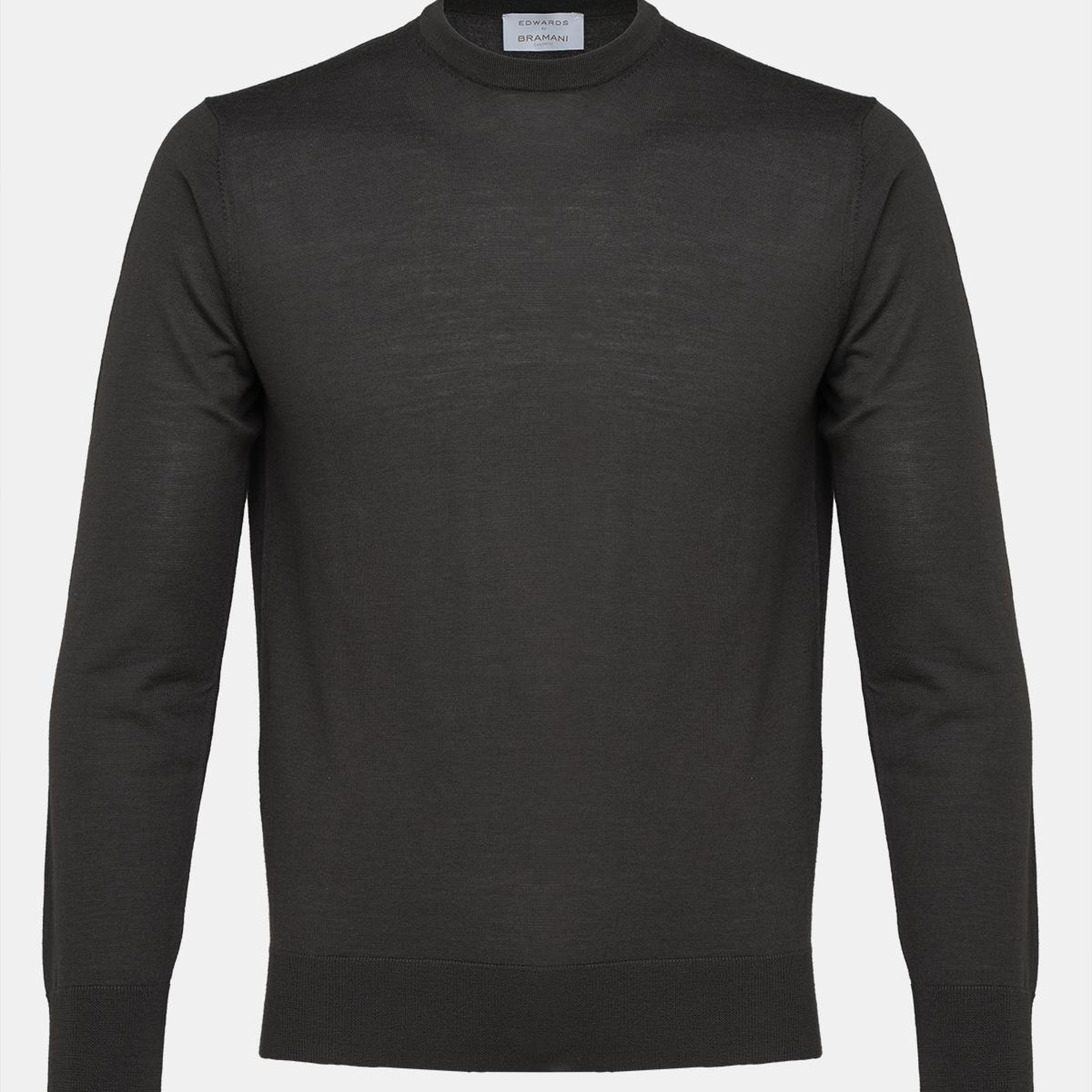 Erkek Kahverengi Yün Bisiklet Yaka Kazak