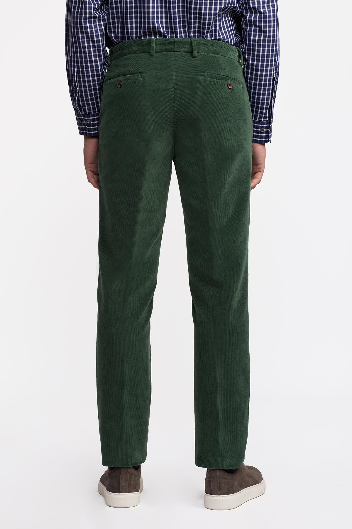 Erkek Haki Kadife Pantolon