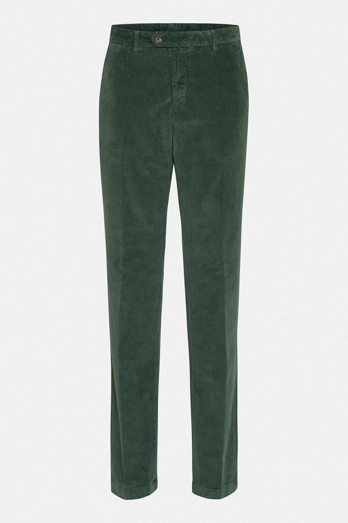 Erkek Haki Kadife Pantolon