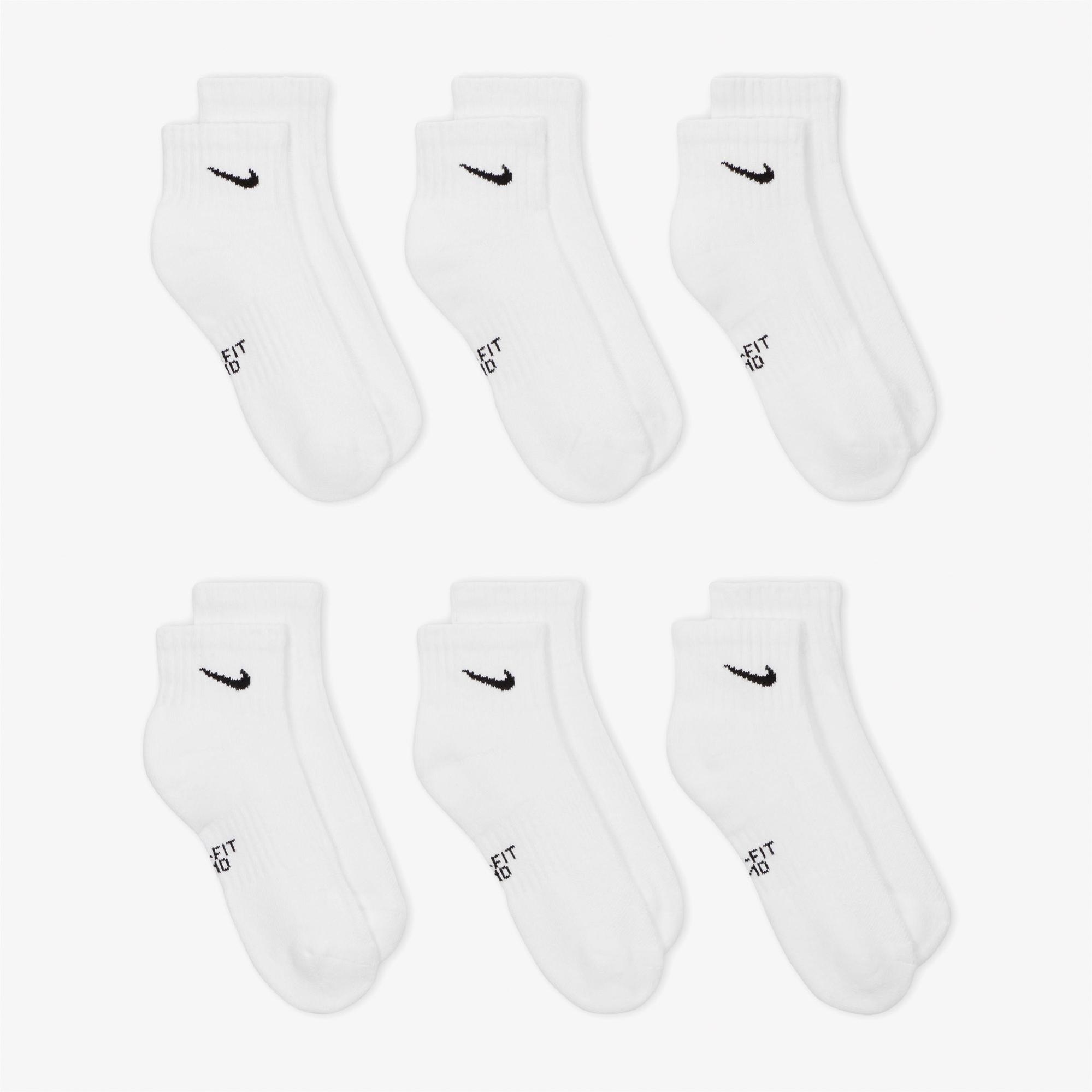 Nike Everyday Cush 6' lı Çocuk Beyaz Çorap